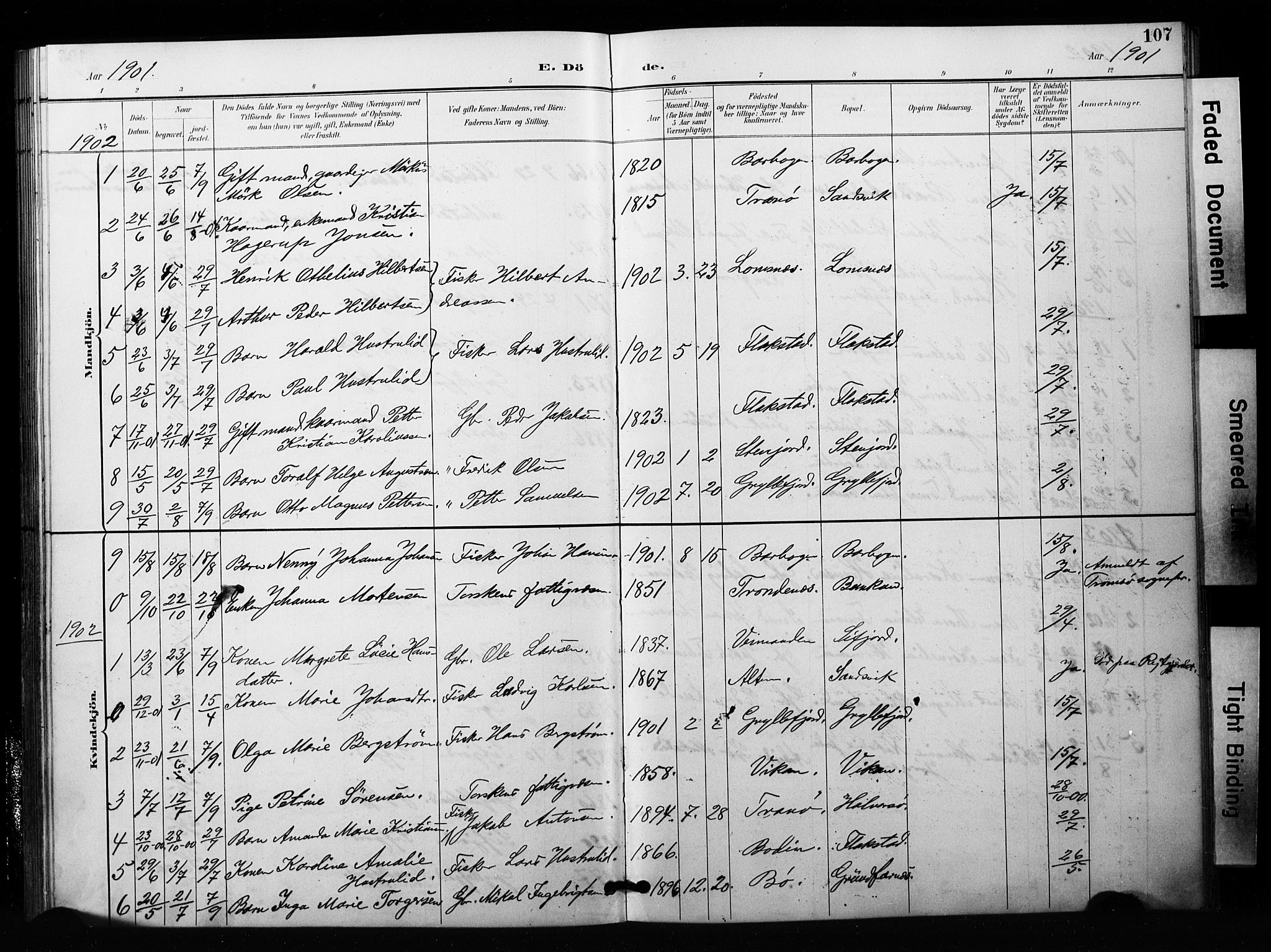 Berg sokneprestkontor, AV/SATØ-S-1318/G/Ga/Gaa/L0006kirke: Ministerialbok nr. 6, 1894-1904, s. 107