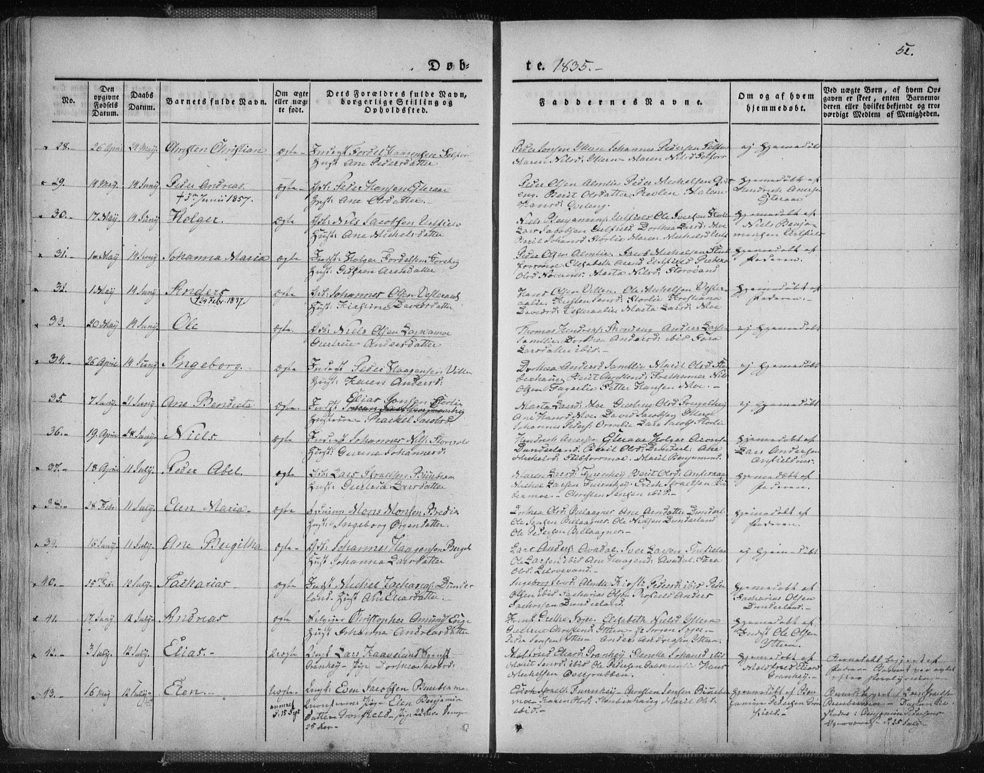 Ministerialprotokoller, klokkerbøker og fødselsregistre - Nordland, AV/SAT-A-1459/827/L0390: Ministerialbok nr. 827A02, 1826-1841, s. 52