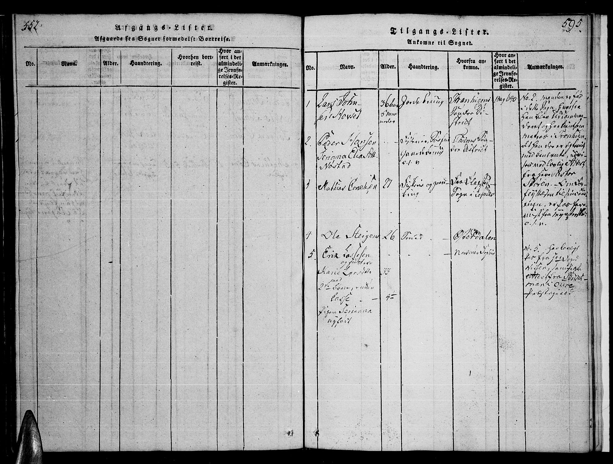 Ministerialprotokoller, klokkerbøker og fødselsregistre - Nordland, SAT/A-1459/859/L0855: Klokkerbok nr. 859C01, 1821-1839, s. 594-595