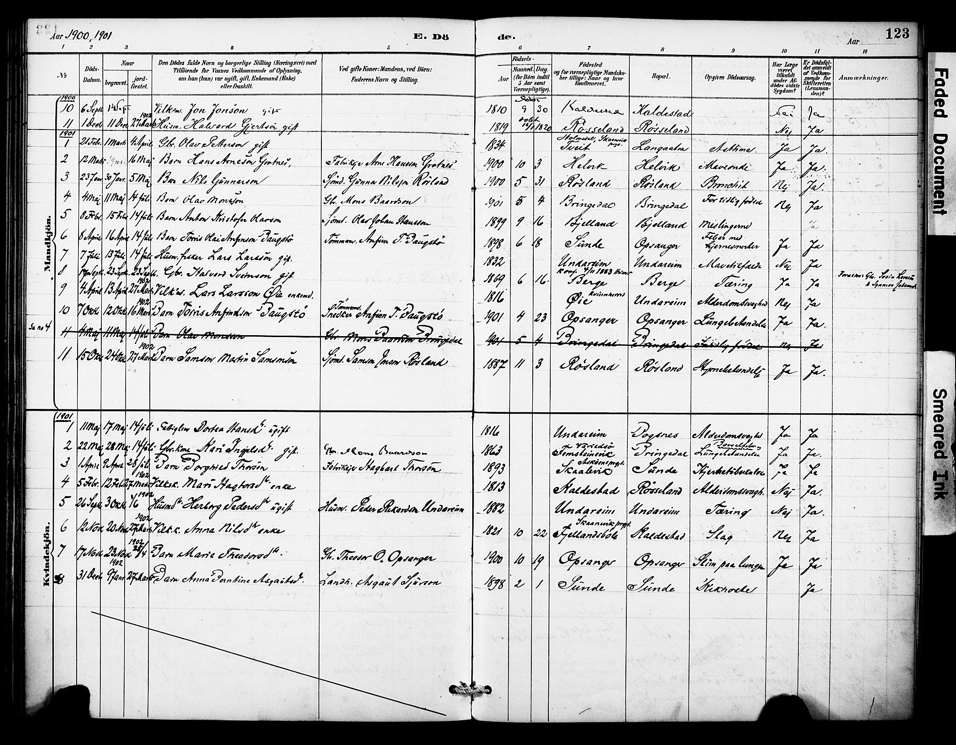 Kvinnherad sokneprestembete, AV/SAB-A-76401/H/Haa: Ministerialbok nr. D 1, 1887-1910, s. 123