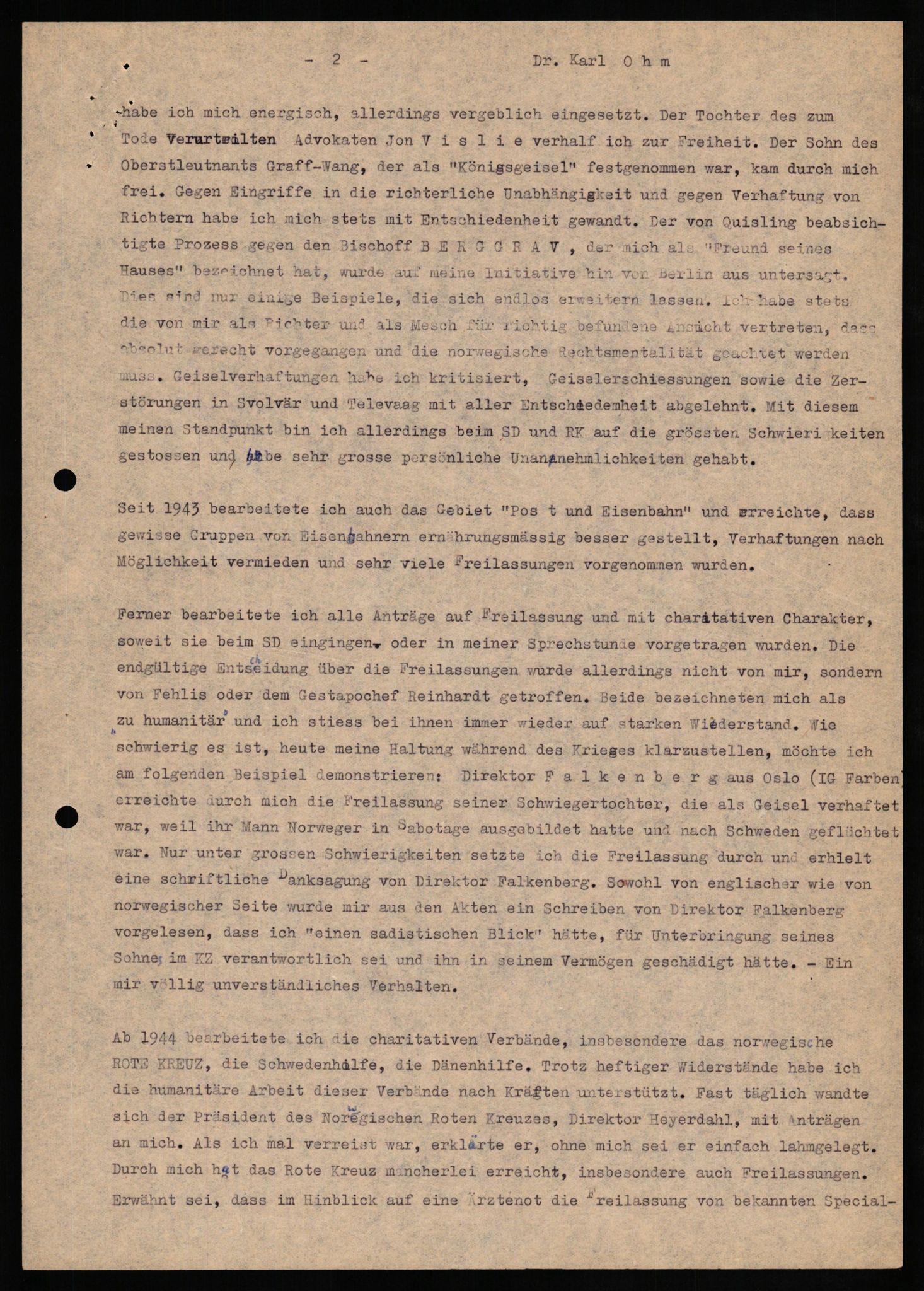 Forsvaret, Forsvarets overkommando II, RA/RAFA-3915/D/Db/L0024: CI Questionaires. Tyske okkupasjonsstyrker i Norge. Tyskere., 1945-1946, s. 496