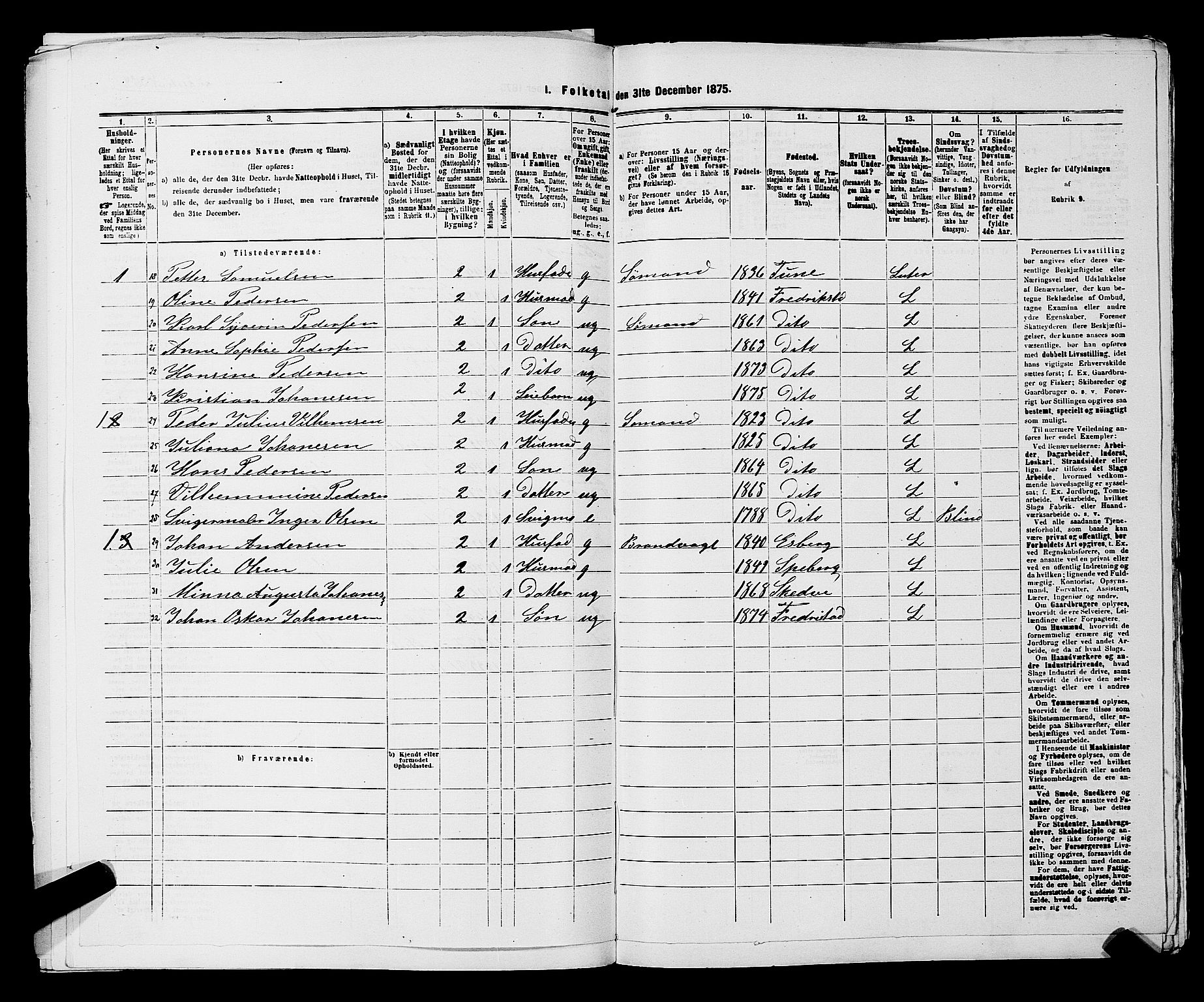 RA, Folketelling 1875 for 0103B Fredrikstad prestegjeld, Fredrikstad kjøpstad, 1875, s. 903