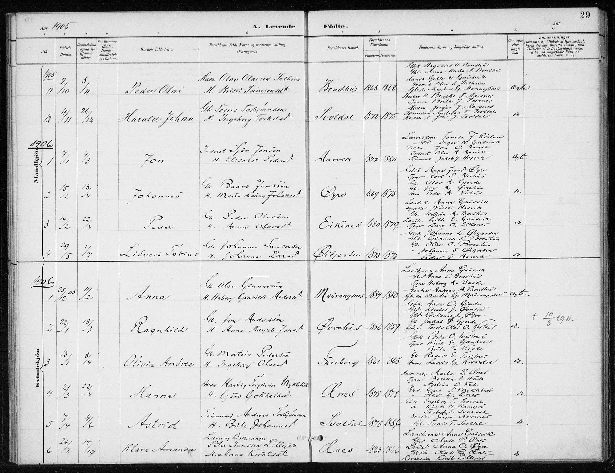 Kvinnherad sokneprestembete, AV/SAB-A-76401/H/Haa: Ministerialbok nr. F 1, 1887-1912, s. 29