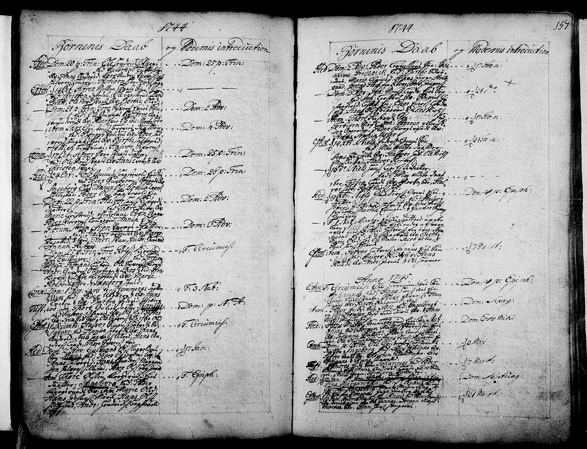 Sandsvær kirkebøker, SAKO/A-244/F/Fa/L0002a: Ministerialbok nr. I 2, 1725-1809, s. 157