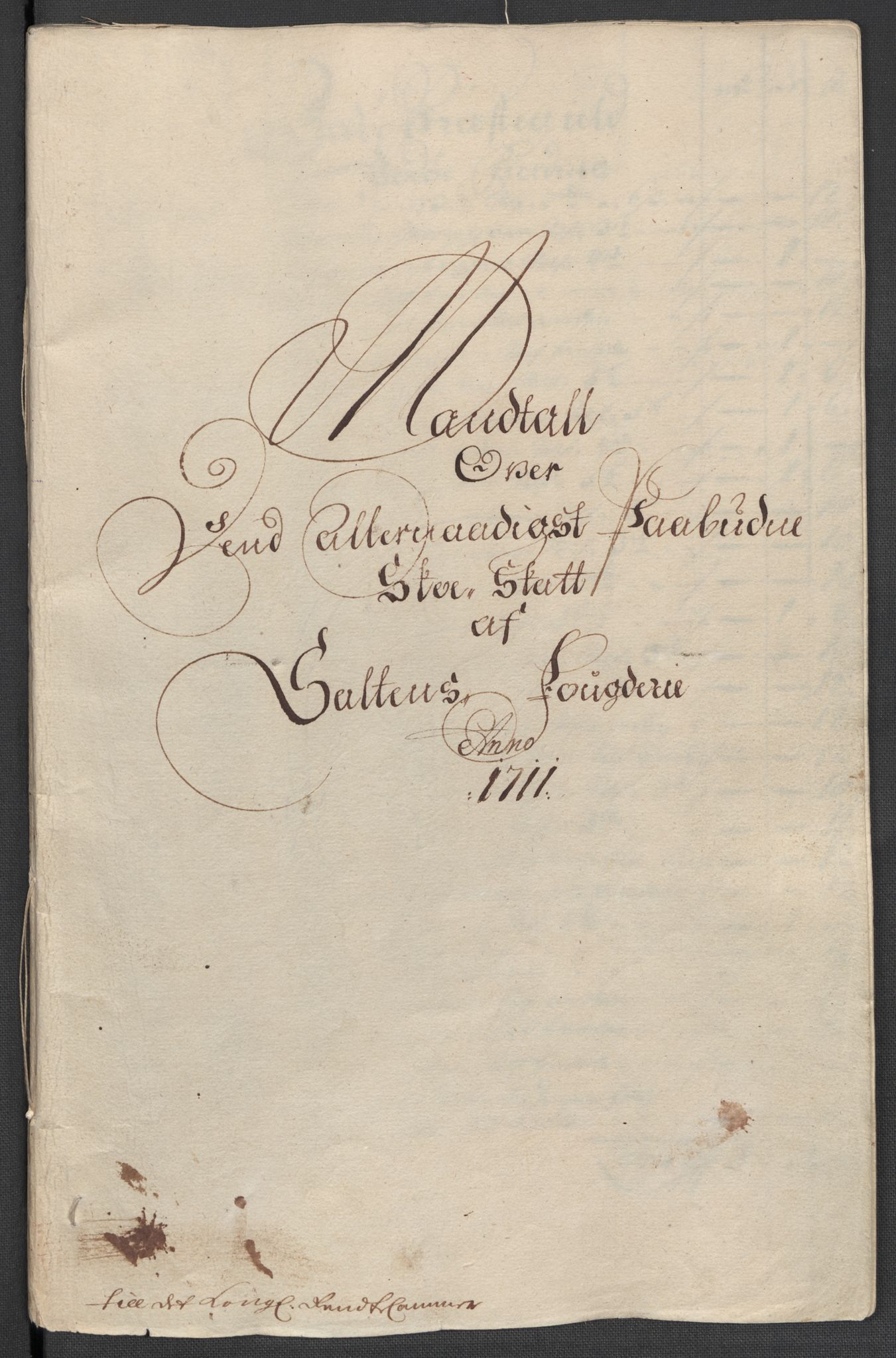 Rentekammeret inntil 1814, Reviderte regnskaper, Fogderegnskap, RA/EA-4092/R66/L4582: Fogderegnskap Salten, 1711-1712, s. 197