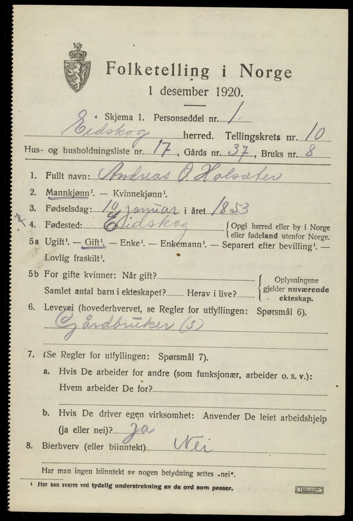 SAH, Folketelling 1920 for 0420 Eidskog herred, 1920, s. 11315