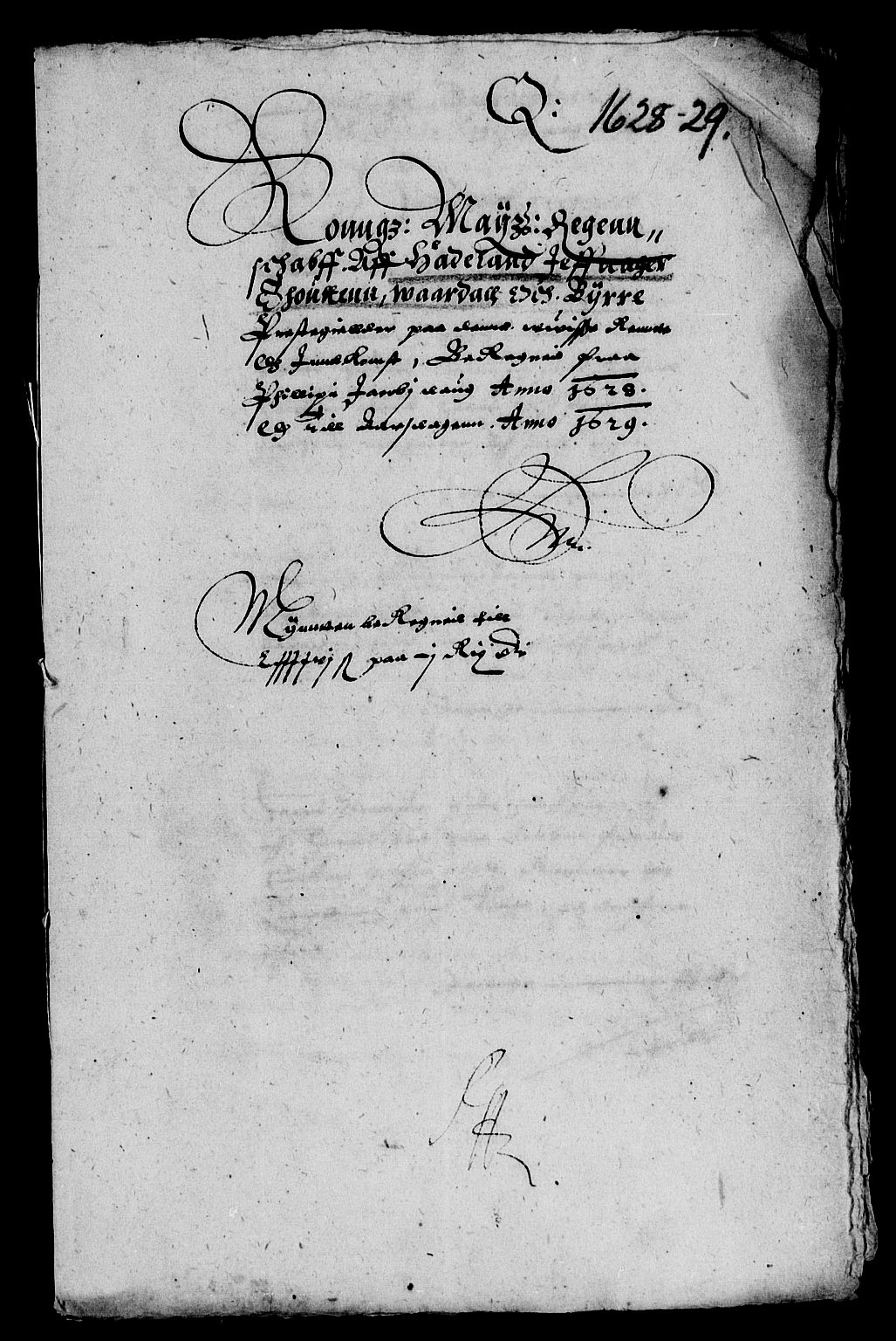 Rentekammeret inntil 1814, Reviderte regnskaper, Lensregnskaper, RA/EA-5023/R/Rb/Rba/L0087: Akershus len, 1628-1629