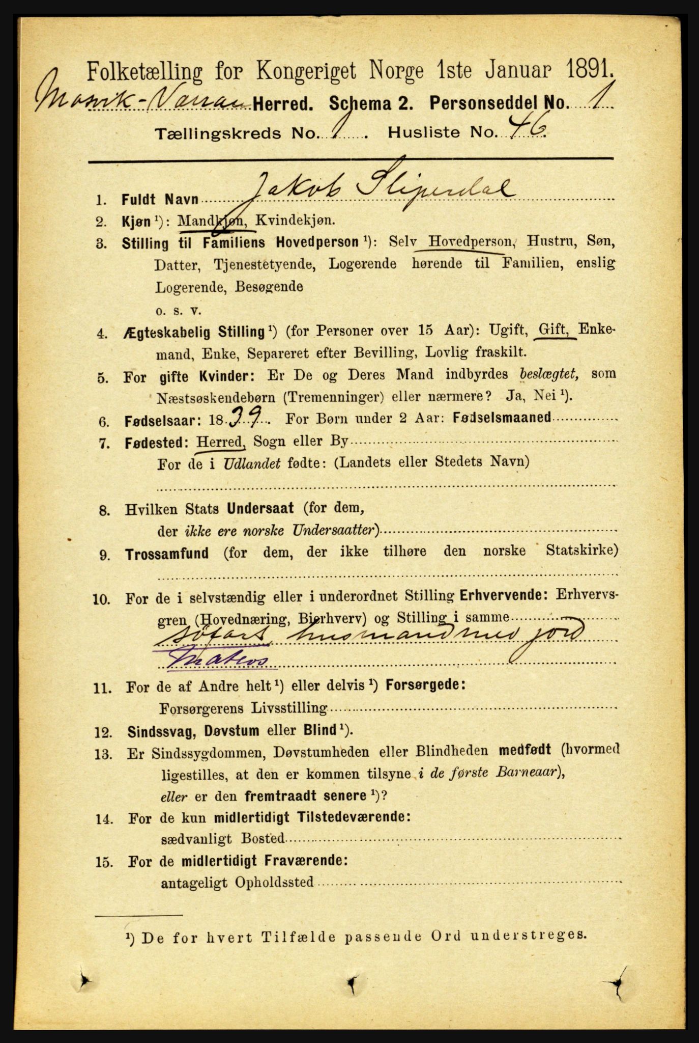 RA, Folketelling 1891 for 1723 Mosvik og Verran herred, 1891, s. 369