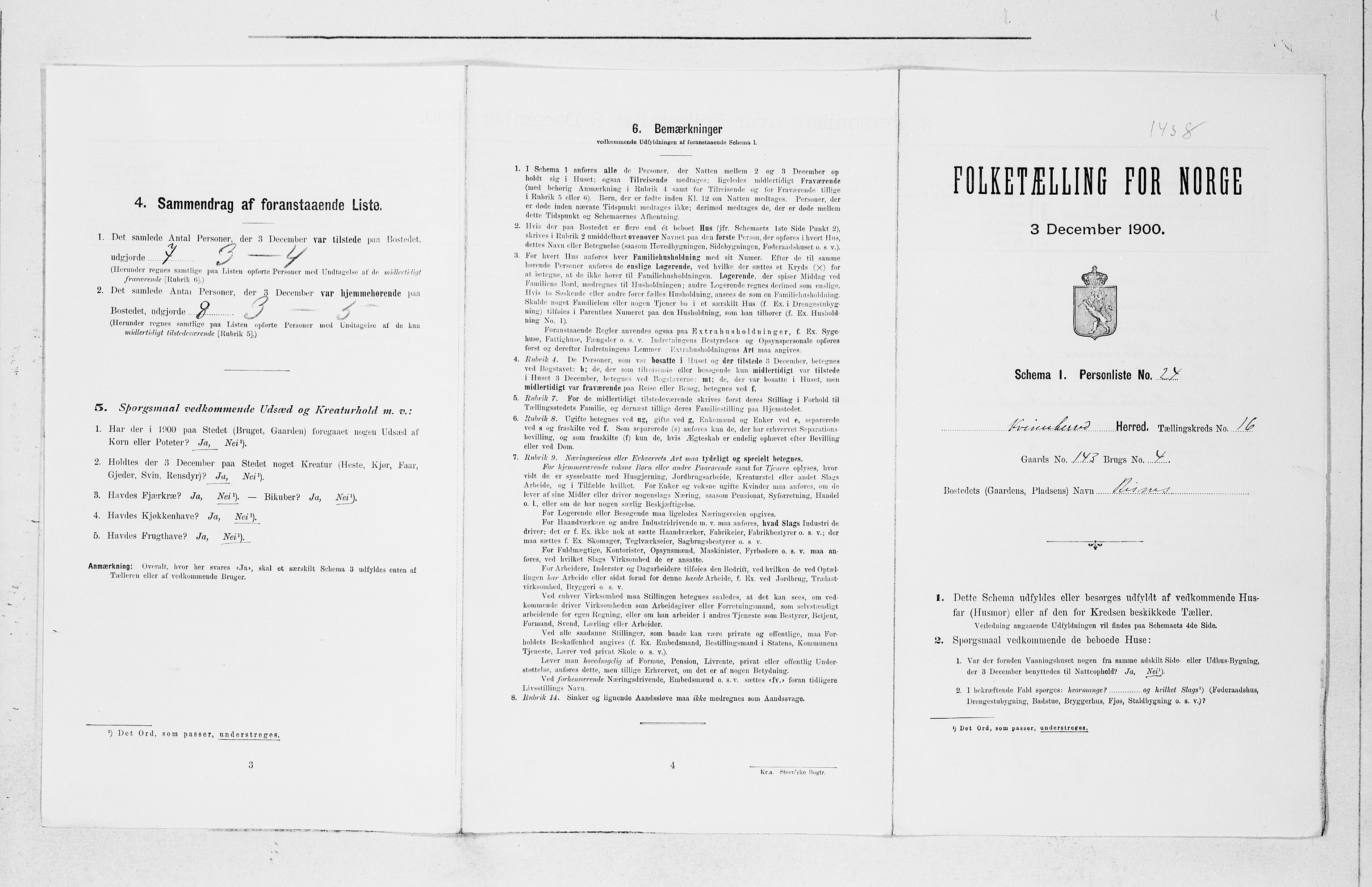 SAB, Folketelling 1900 for 1224 Kvinnherad herred, 1900, s. 1406