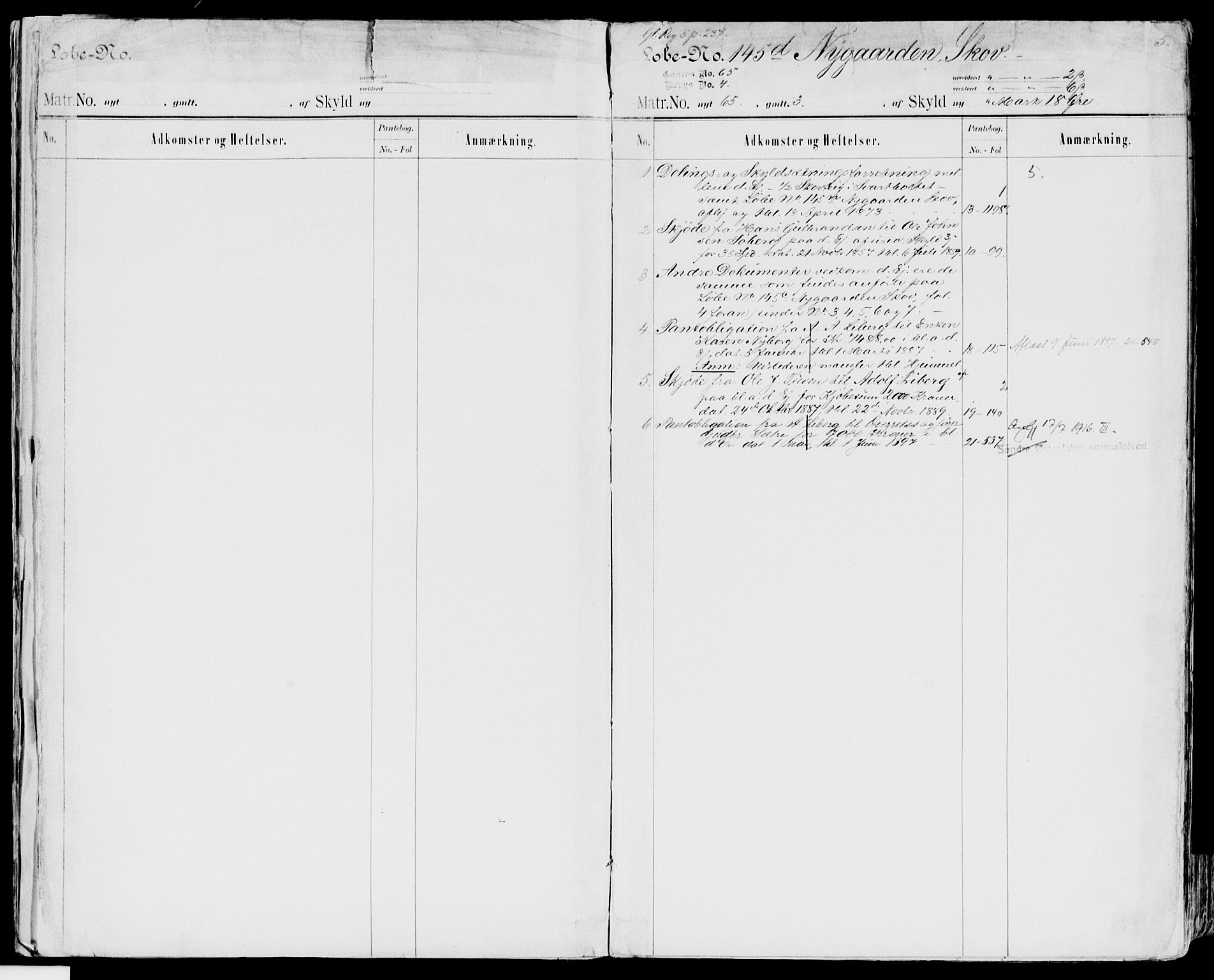 Sør-Østerdal sorenskriveri, SAH/TING-018/H/Ha/Haa/L0012: Panteregister nr. 4, 1888-1922, s. 5