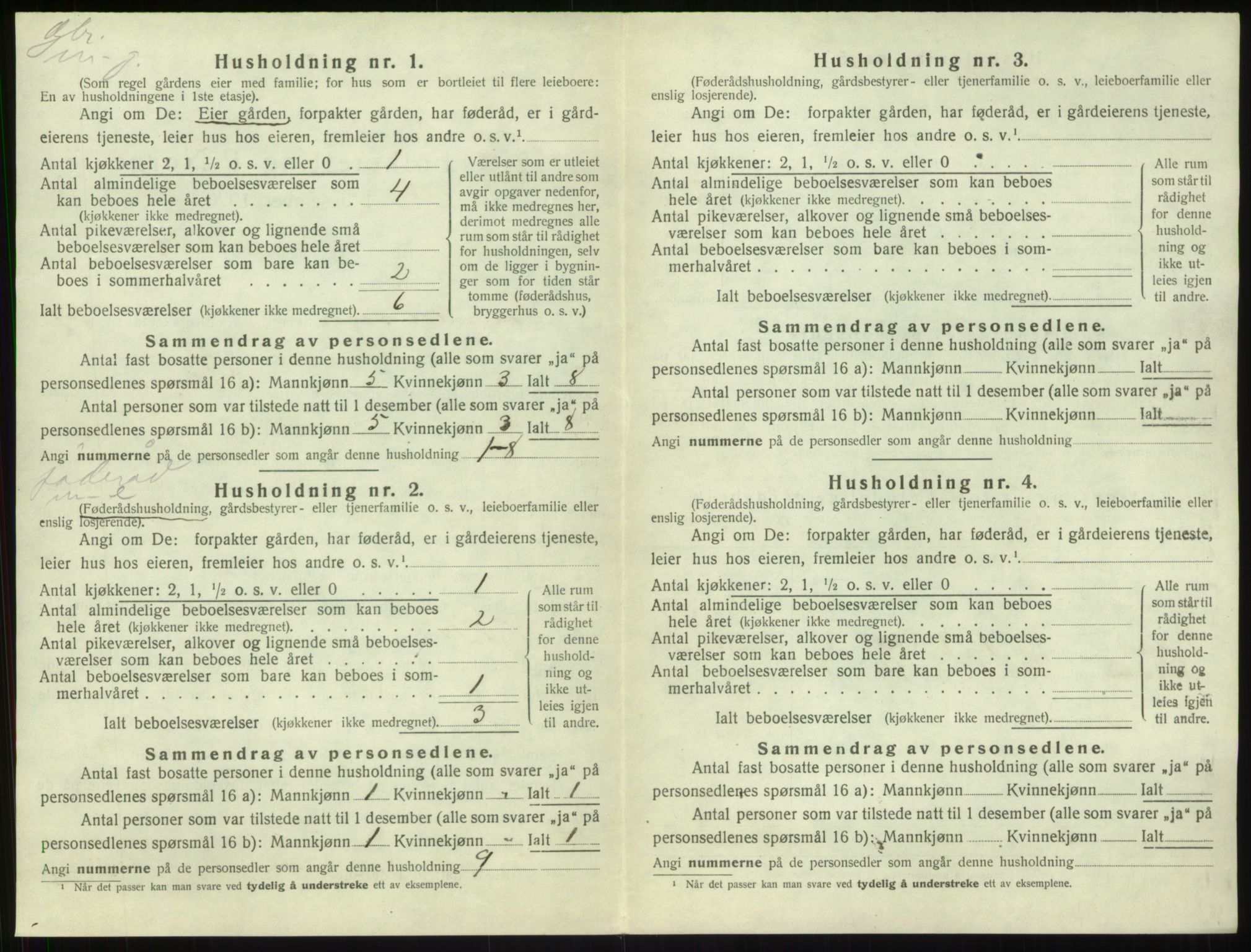 SAB, Folketelling 1920 for 1420 Sogndal herred, 1920, s. 809