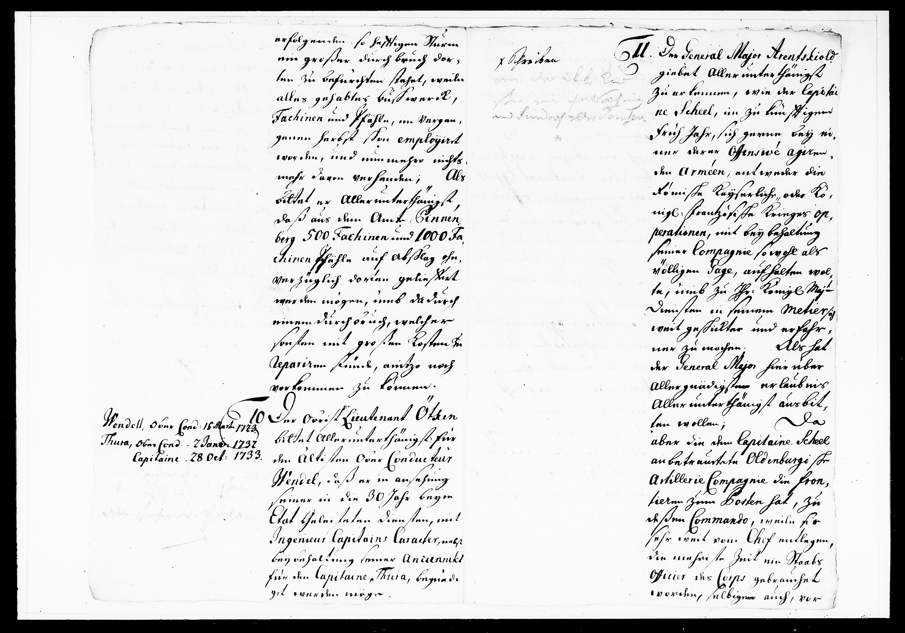 Krigskollegiet, Krigskancelliet, DRA/A-0006/-/1114-1121: Refererede sager, 1734, s. 13