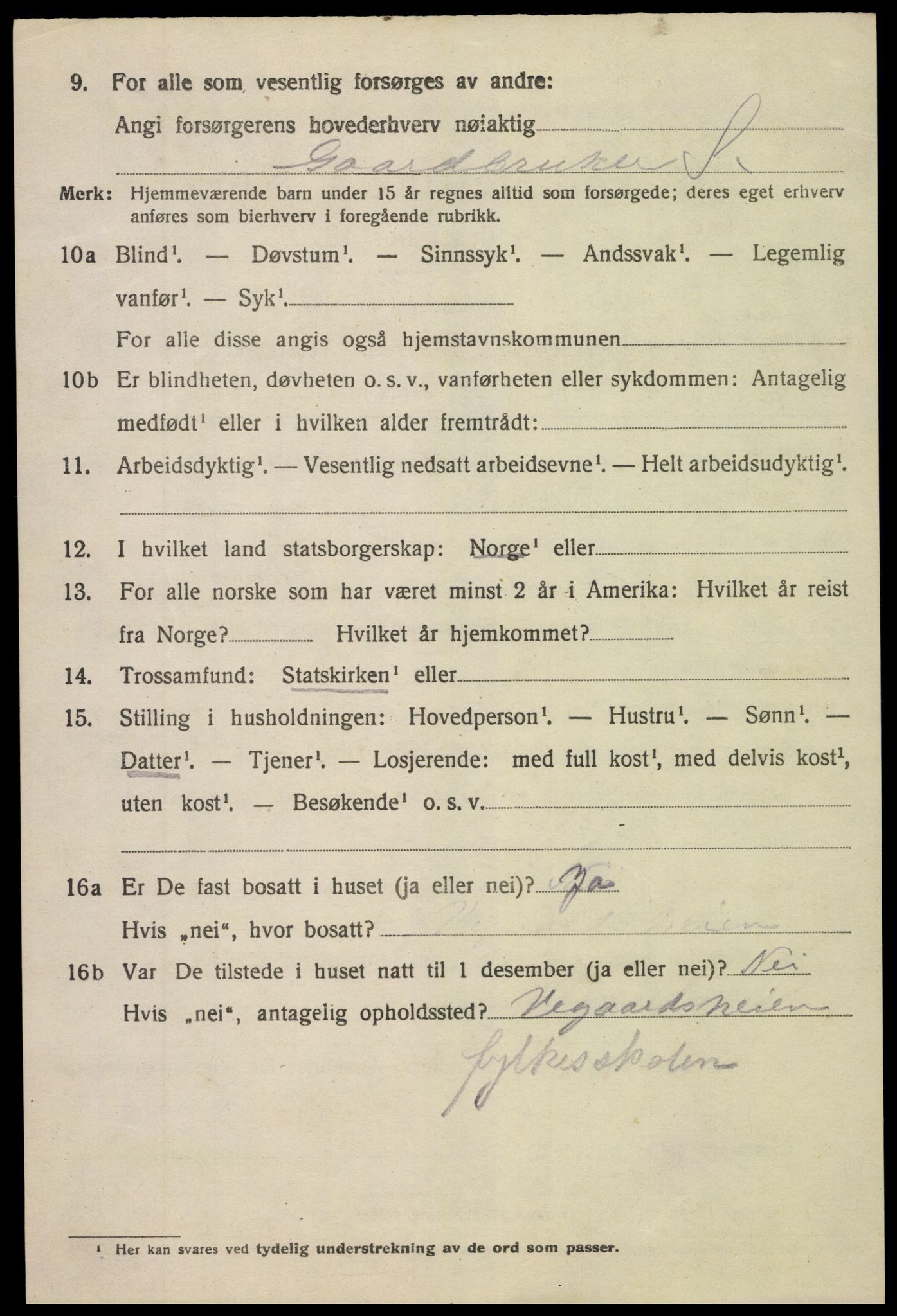 SAK, Folketelling 1920 for 0913 Søndeled herred, 1920, s. 7100