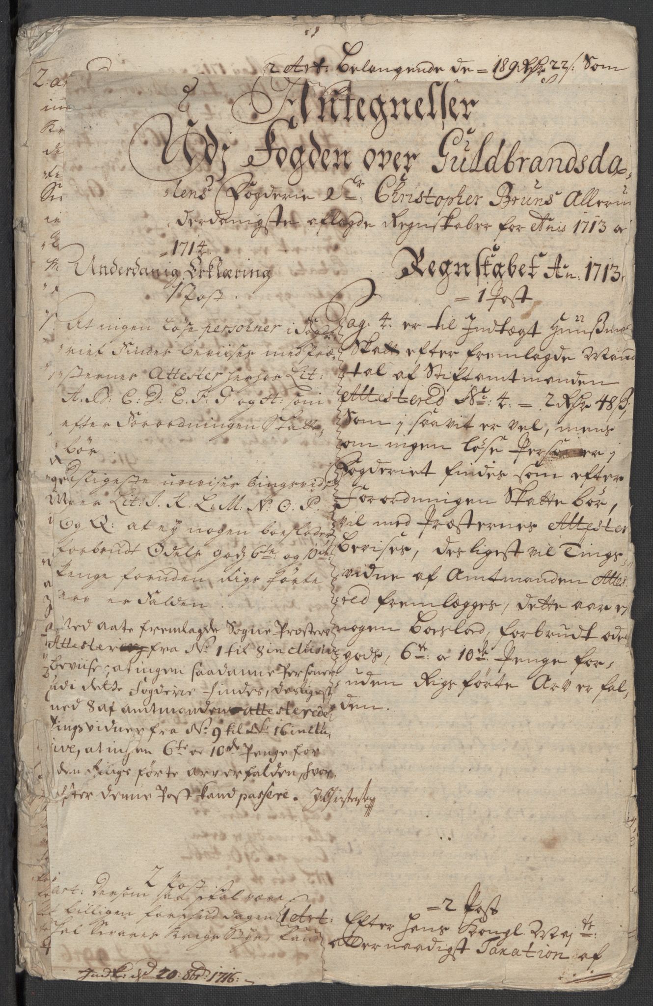 Rentekammeret inntil 1814, Reviderte regnskaper, Fogderegnskap, AV/RA-EA-4092/R17/L1183: Fogderegnskap Gudbrandsdal, 1714, s. 238