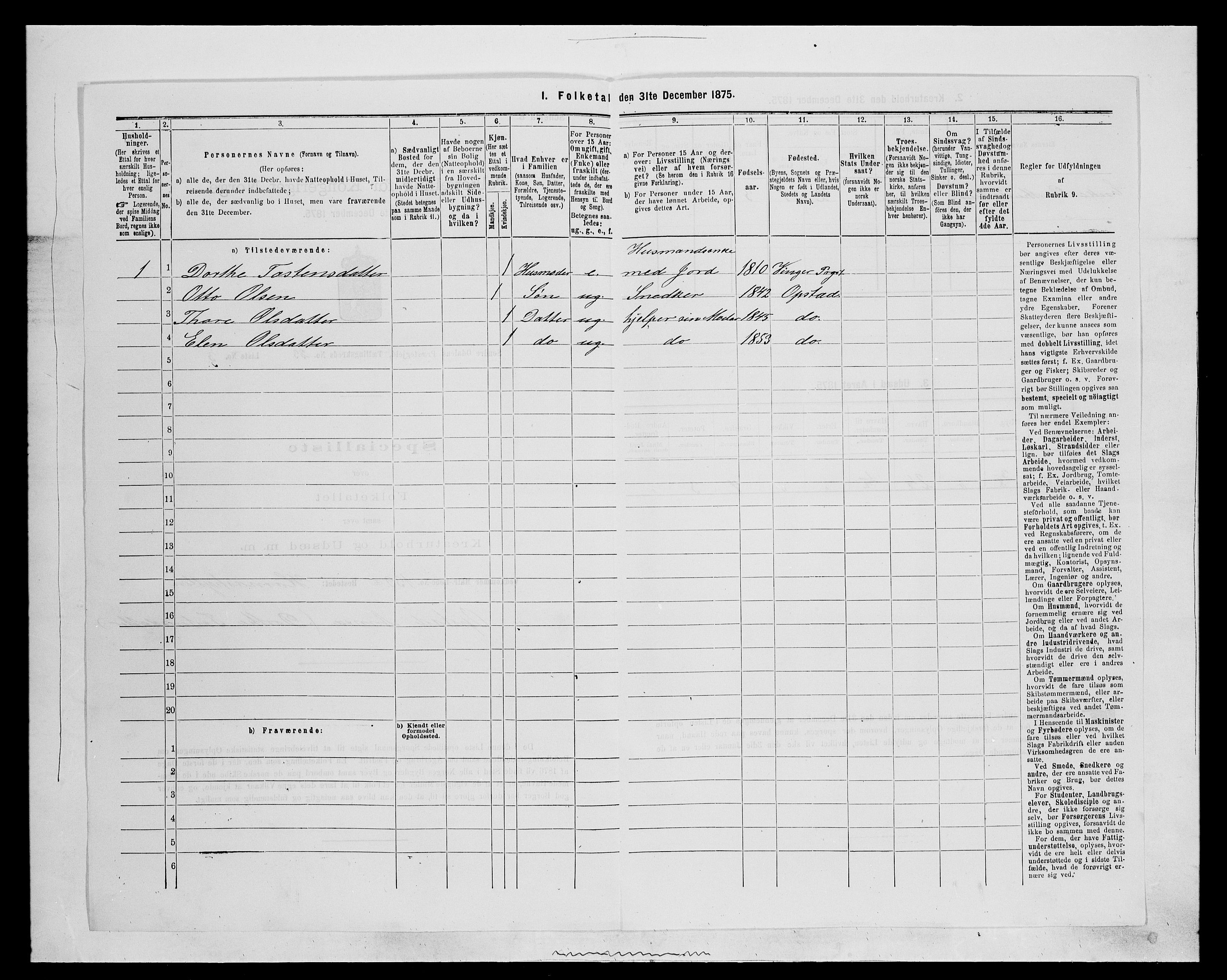 SAH, Folketelling 1875 for 0419P Sør-Odal prestegjeld, 1875, s. 1929