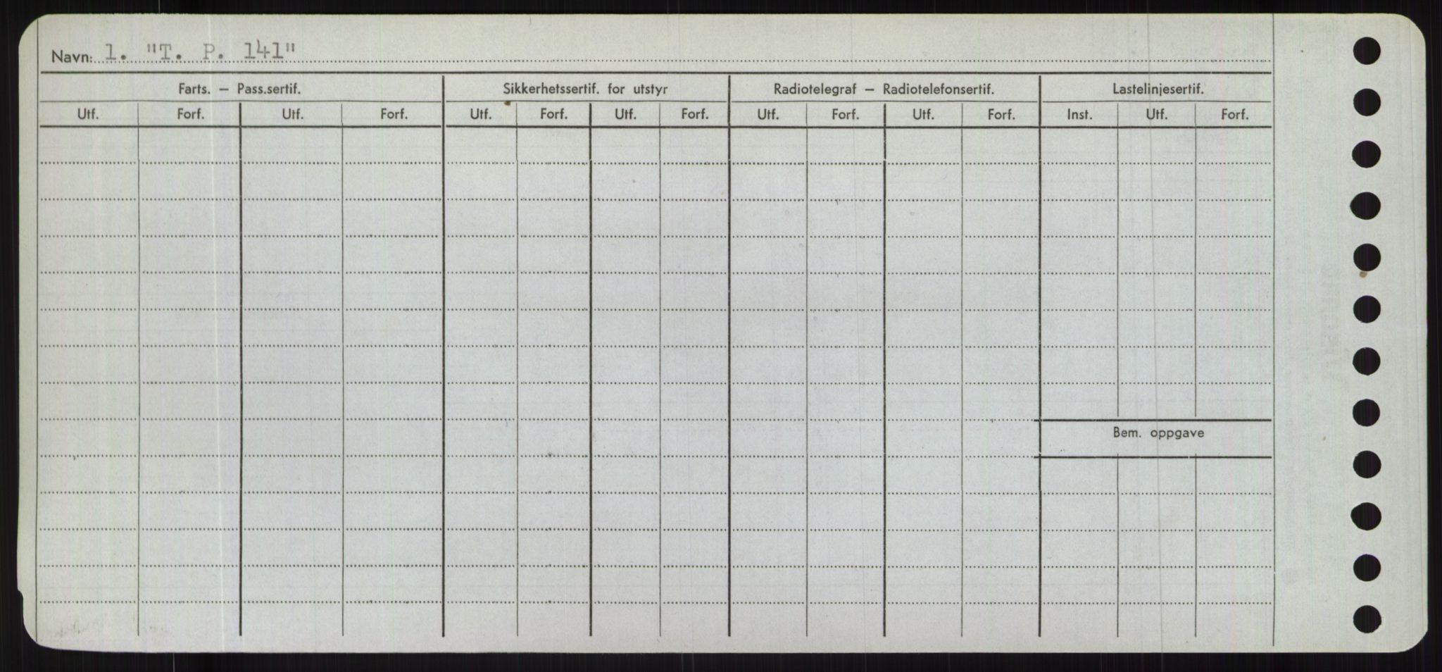 Sjøfartsdirektoratet med forløpere, Skipsmålingen, RA/S-1627/H/Hc/L0001: Lektere, A-Y, s. 482