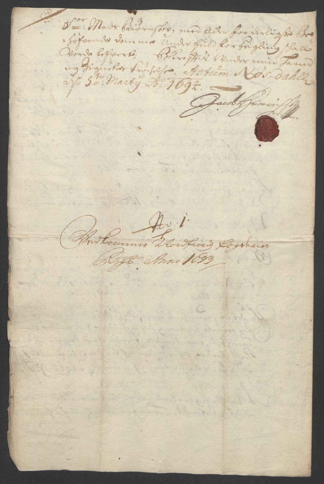 Rentekammeret inntil 1814, Reviderte regnskaper, Fogderegnskap, AV/RA-EA-4092/R53/L3421: Fogderegnskap Sunn- og Nordfjord, 1693-1694, s. 209