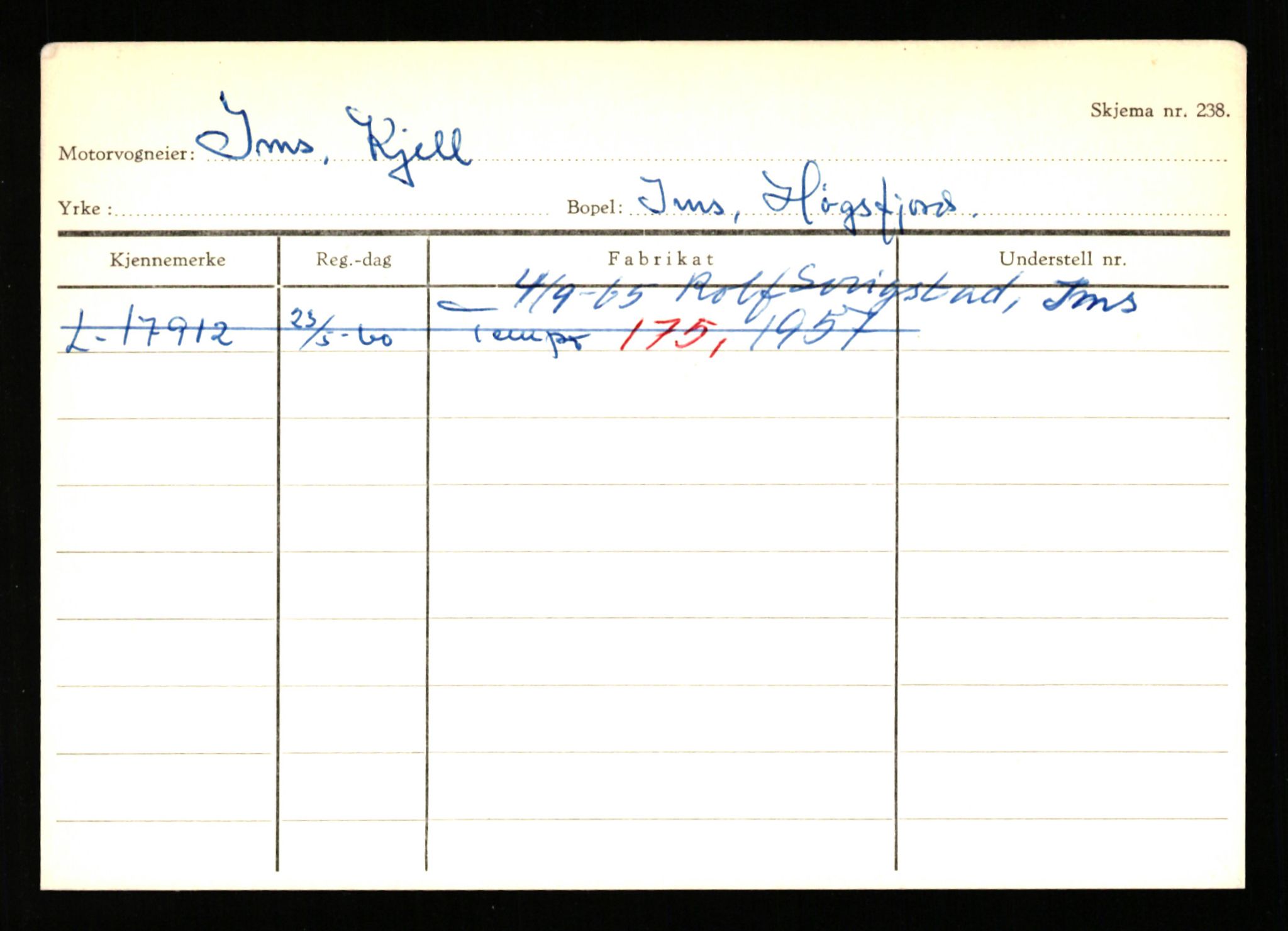 Stavanger trafikkstasjon, AV/SAST-A-101942/0/H/L0017: Høymark - Isaksen, 1930-1971, s. 1888