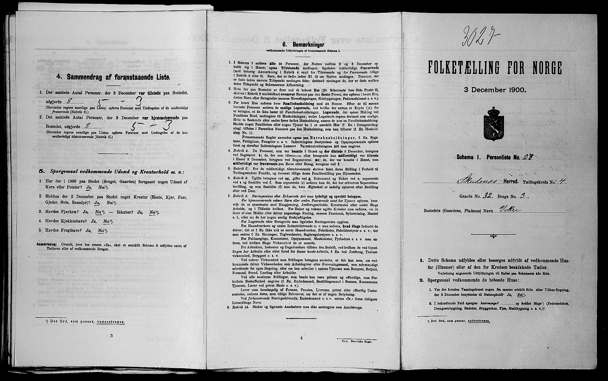 SAST, Folketelling 1900 for 1150 Skudenes herred, 1900, s. 609