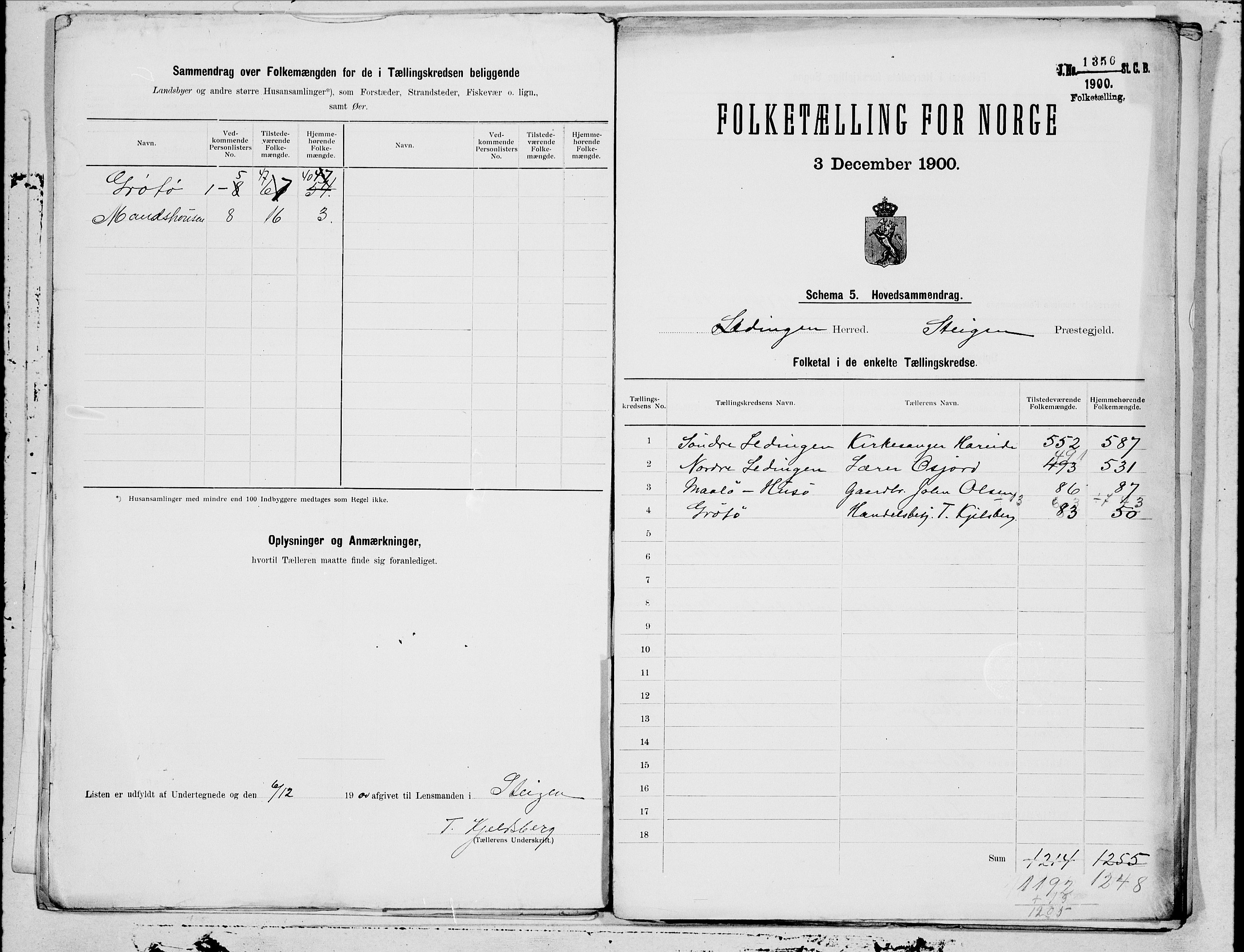 SAT, Folketelling 1900 for 1847 Ledingen herred, 1900, s. 10