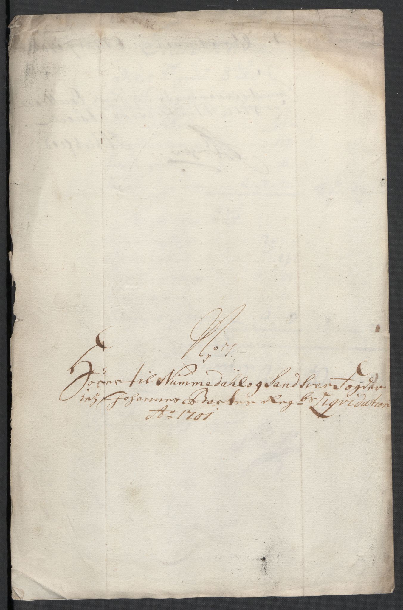 Rentekammeret inntil 1814, Reviderte regnskaper, Fogderegnskap, AV/RA-EA-4092/R24/L1579: Fogderegnskap Numedal og Sandsvær, 1701, s. 261