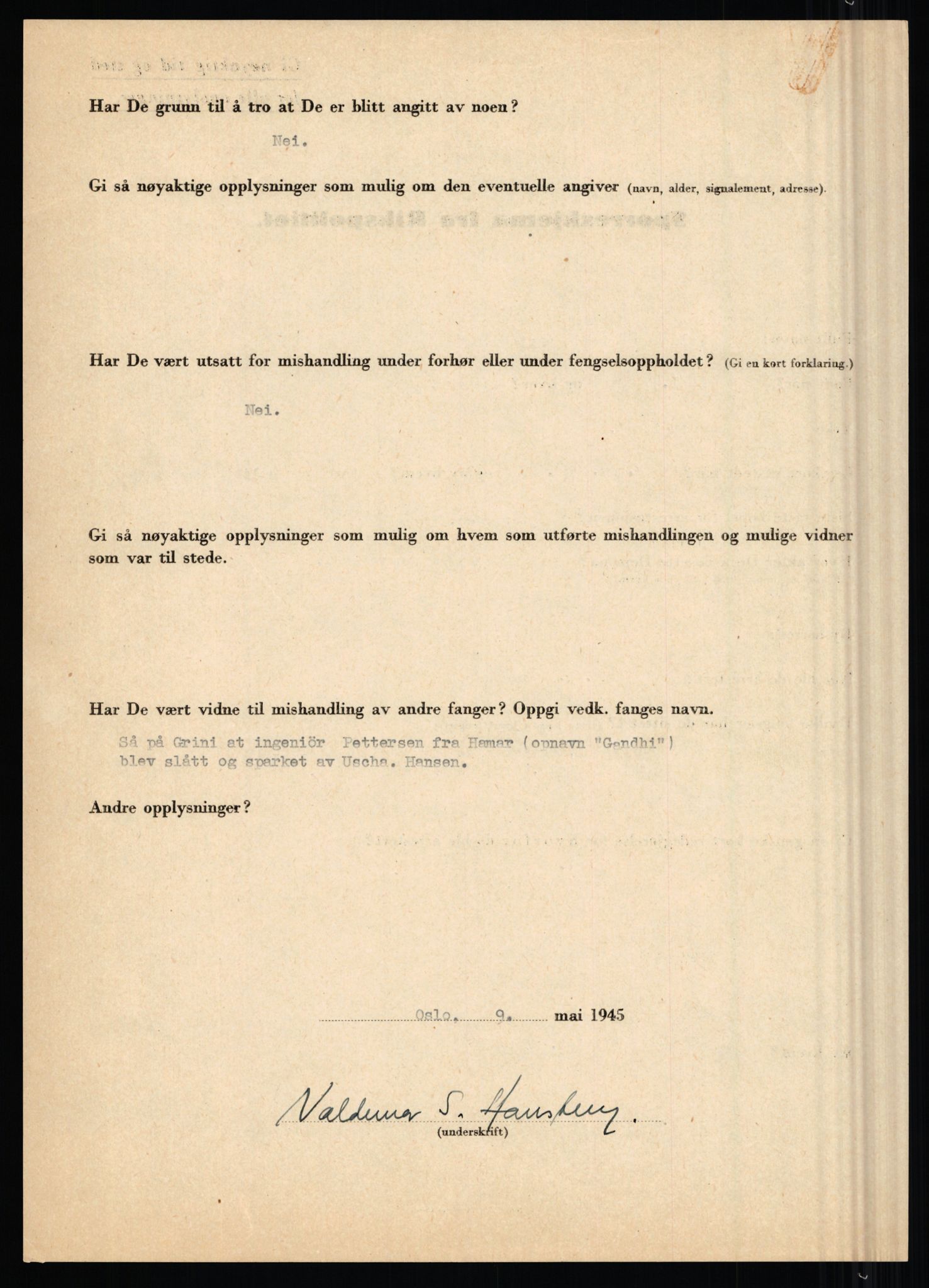 Rikspolitisjefen, AV/RA-S-1560/L/L0006: Hansen, Adolf Boye - Hemstad, Gunnar, 1940-1945, s. 557