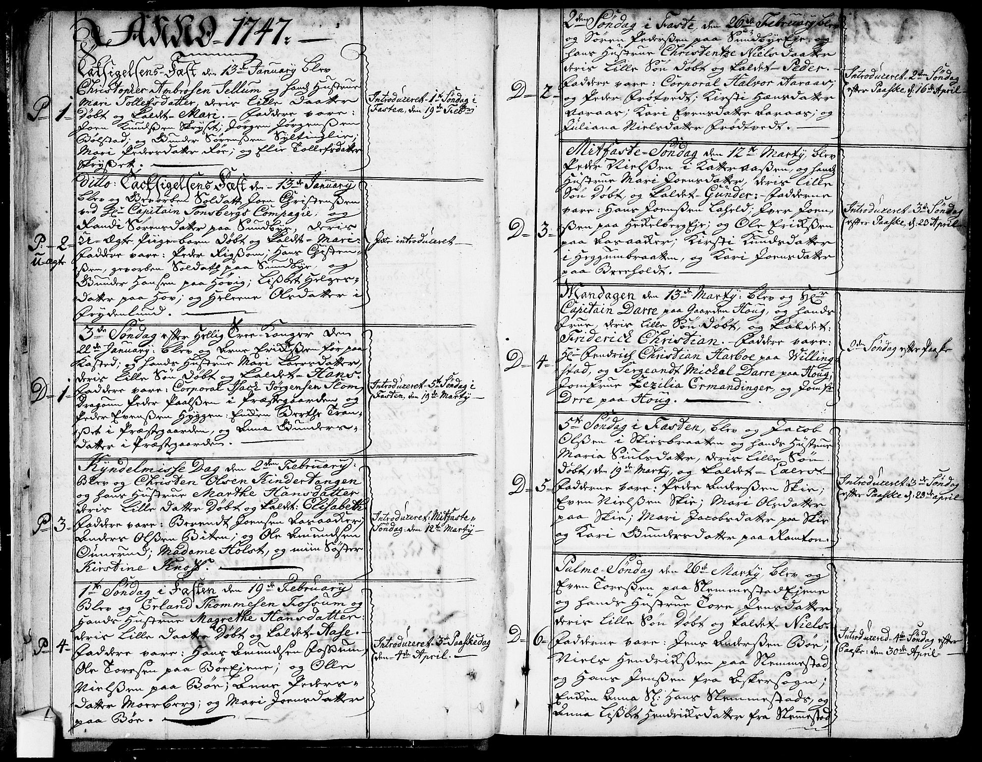 Røyken kirkebøker, AV/SAKO-A-241/G/Ga/L0001: Klokkerbok nr. 1, 1740-1768, s. 44-45