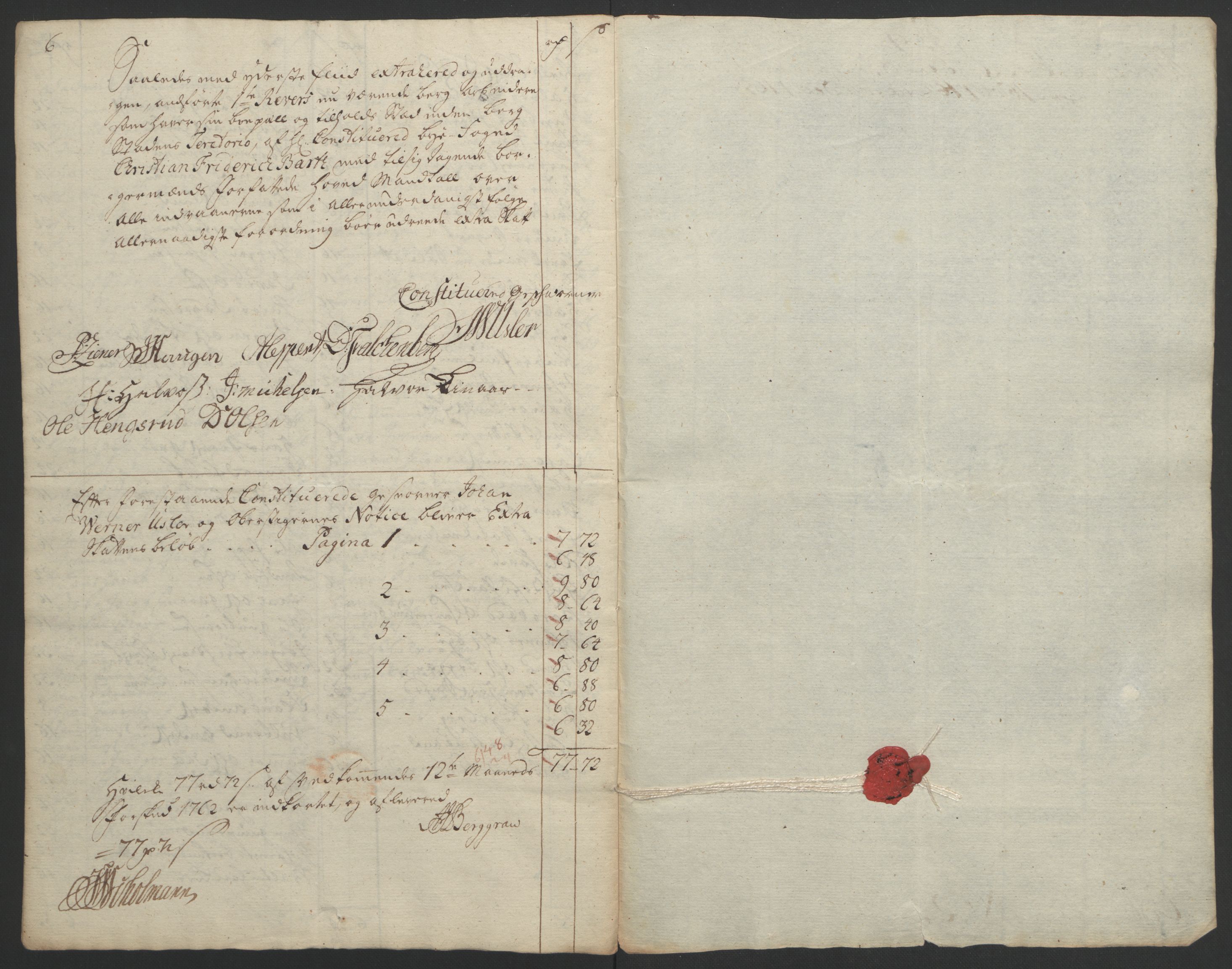 Rentekammeret inntil 1814, Reviderte regnskaper, Bergverksregnskaper, RA/EA-3222/R/Rc/Rca/L0843: Ekstraskatt, 1762-1765, s. 165