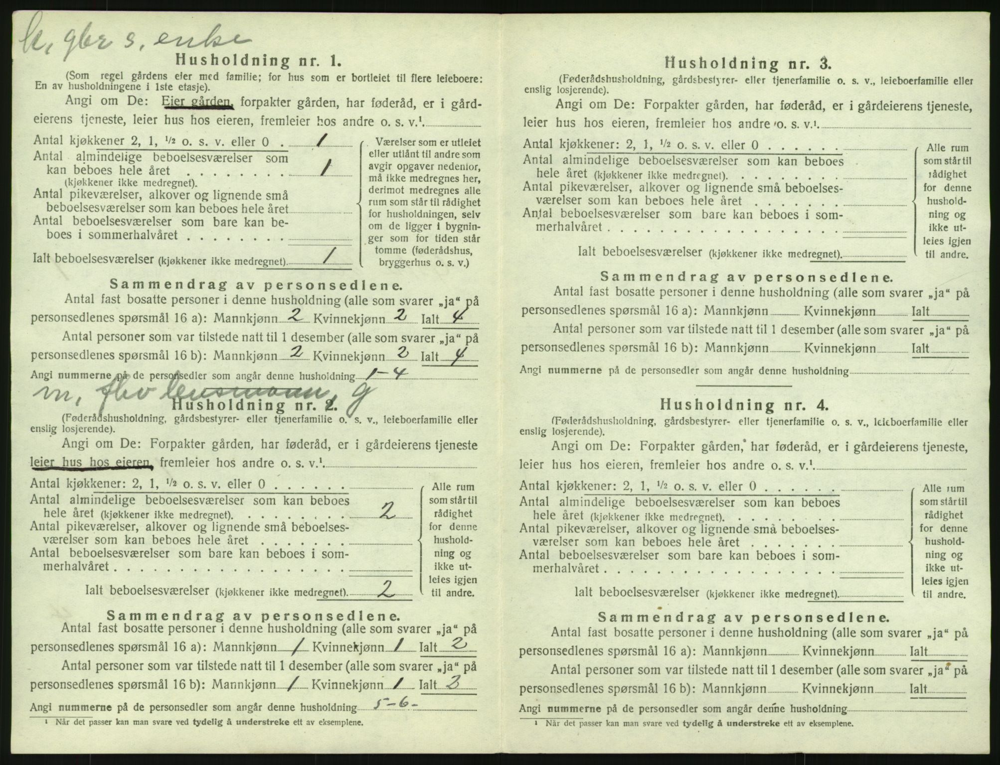 SAH, Folketelling 1920 for 0544 Øystre Slidre herred, 1920, s. 46