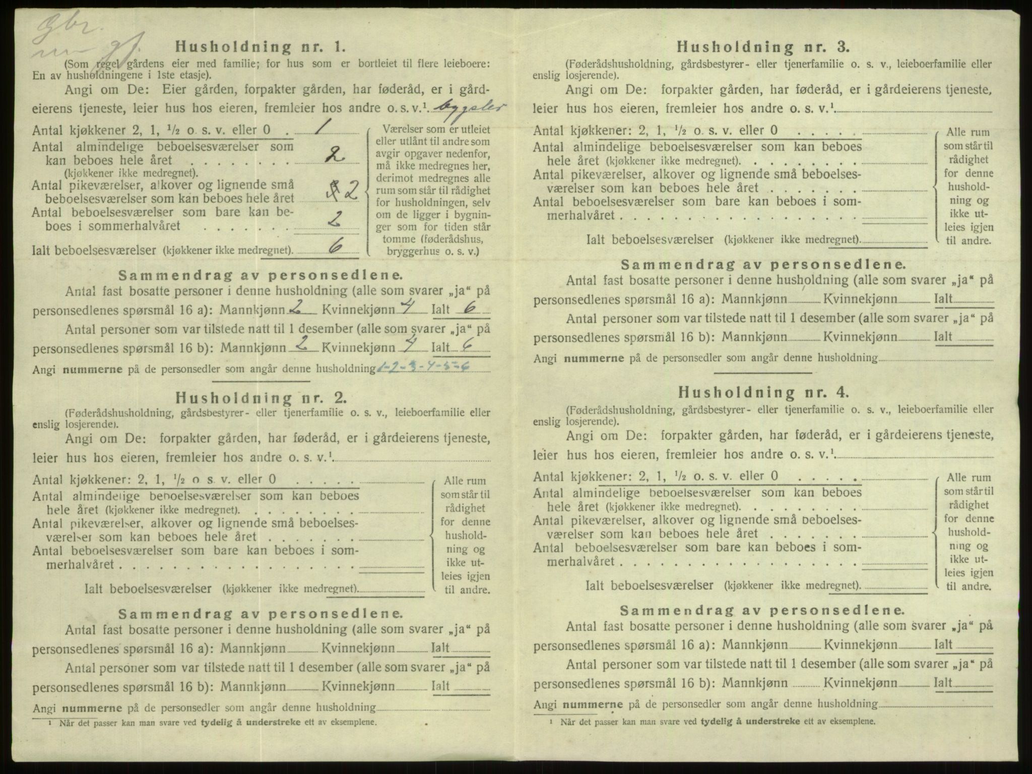 SAB, Folketelling 1920 for 1445 Gloppen herred, 1920, s. 60