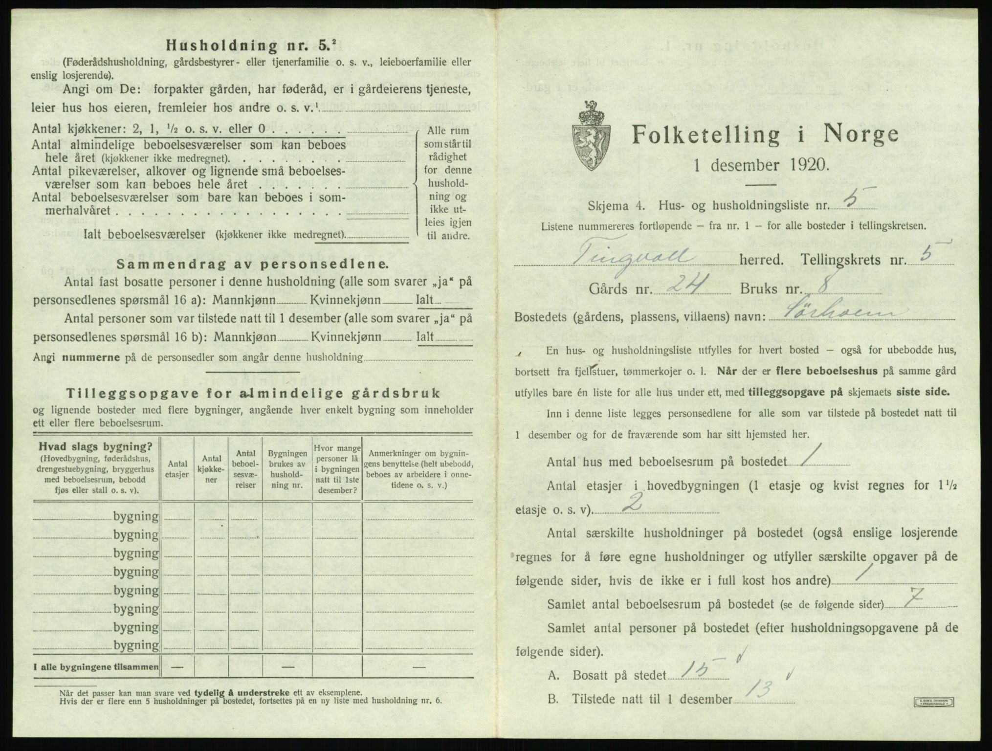 SAT, Folketelling 1920 for 1560 Tingvoll herred, 1920, s. 248
