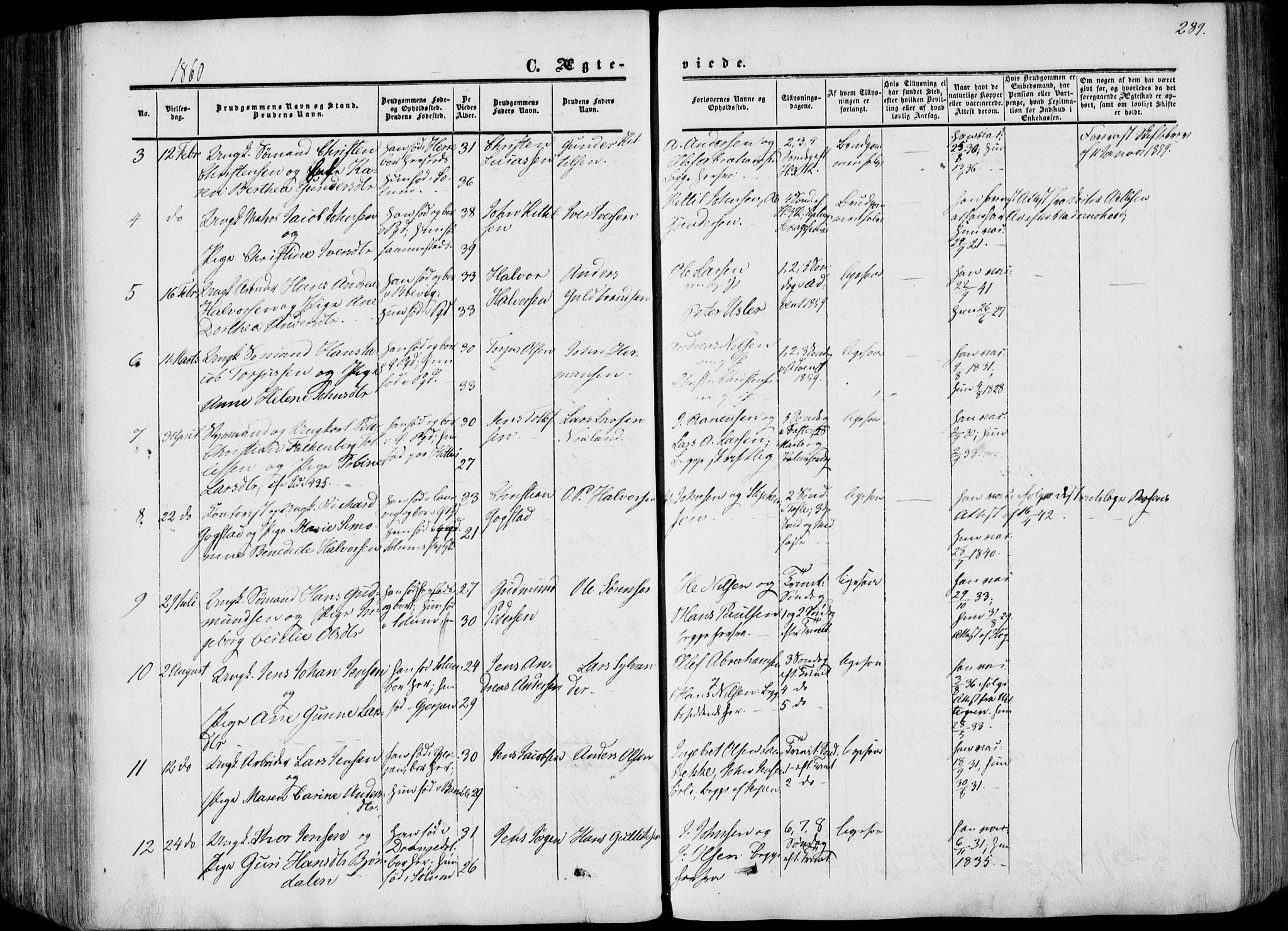 Porsgrunn kirkebøker , SAKO/A-104/F/Fa/L0007: Ministerialbok nr. 7, 1858-1877, s. 289