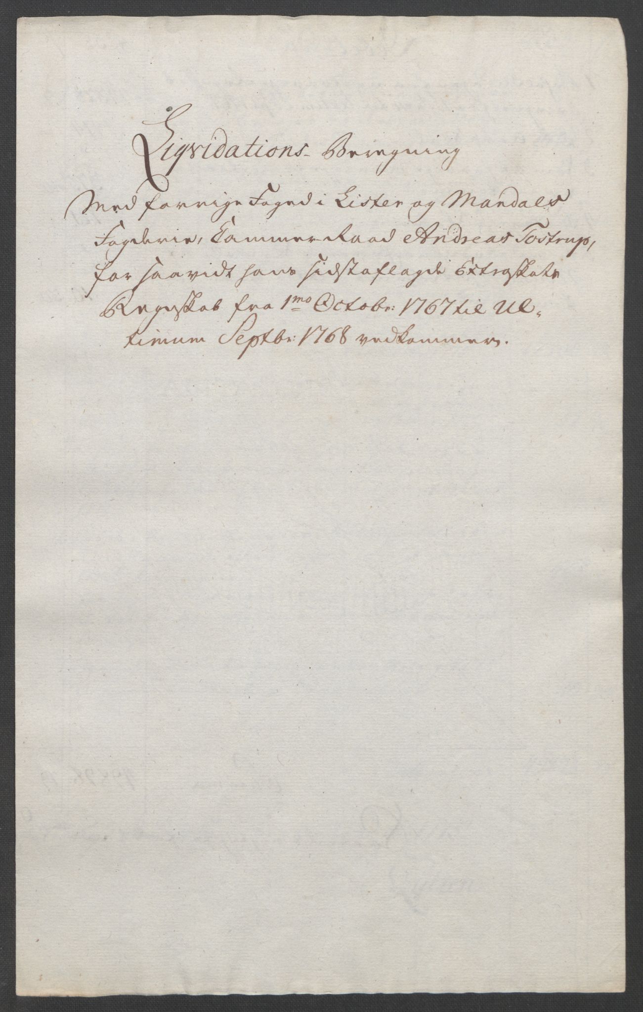 Rentekammeret inntil 1814, Reviderte regnskaper, Fogderegnskap, RA/EA-4092/R45/L2704: Ekstraskatten Lista og Mandal, 1762-1768, s. 456