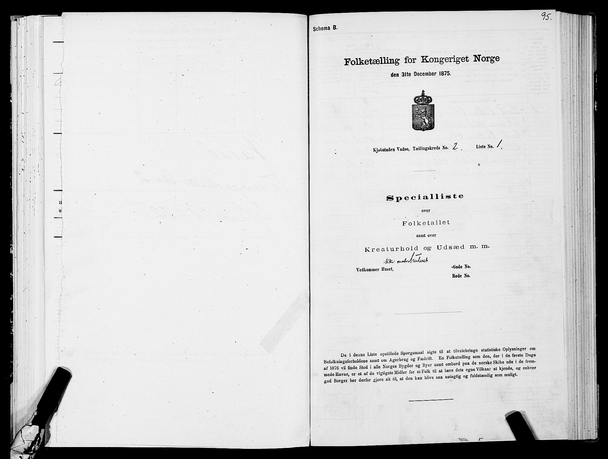 SATØ, Folketelling 1875 for 2003B Vadsø prestegjeld, Vadsø kjøpstad, 1875, s. 1095