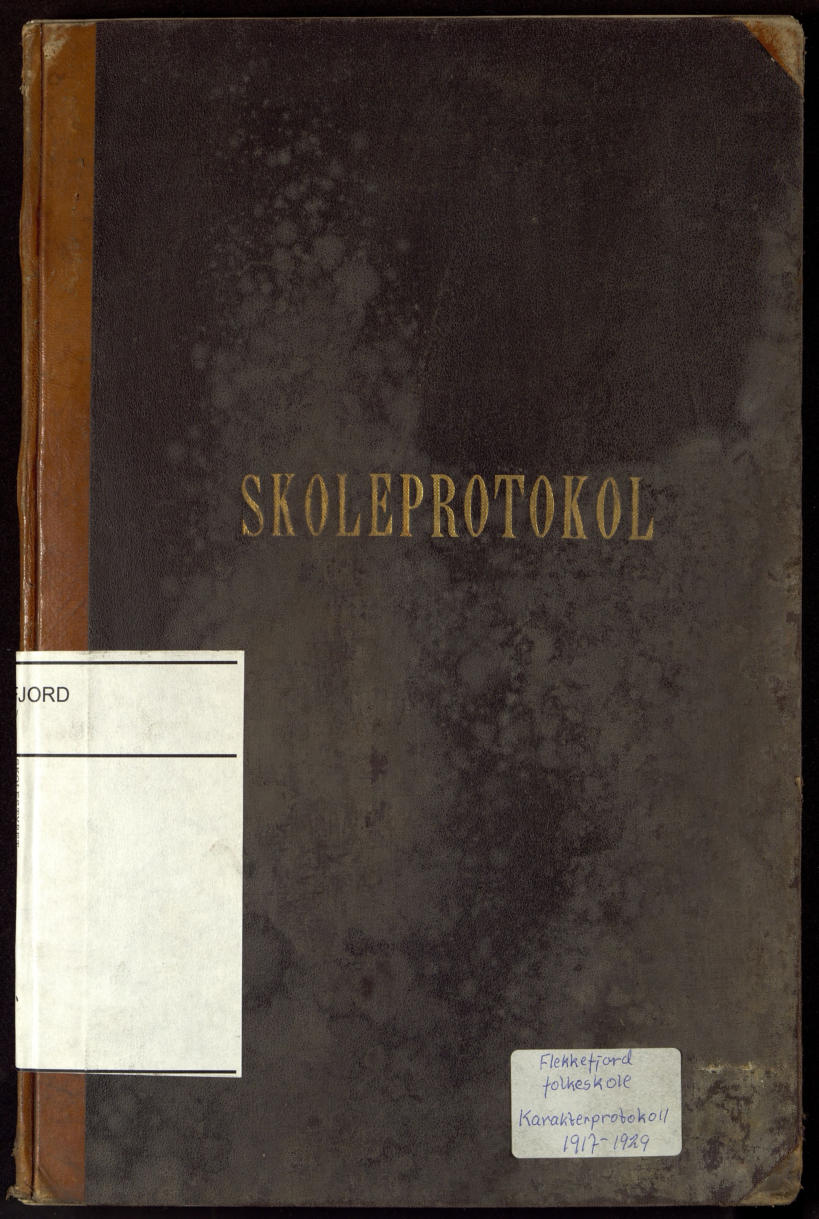 Flekkefjord By - Flekkefjord Folkeskole, ARKSOR/1004FG550/G/L0012: Karakterprotokoll, 1917-1929