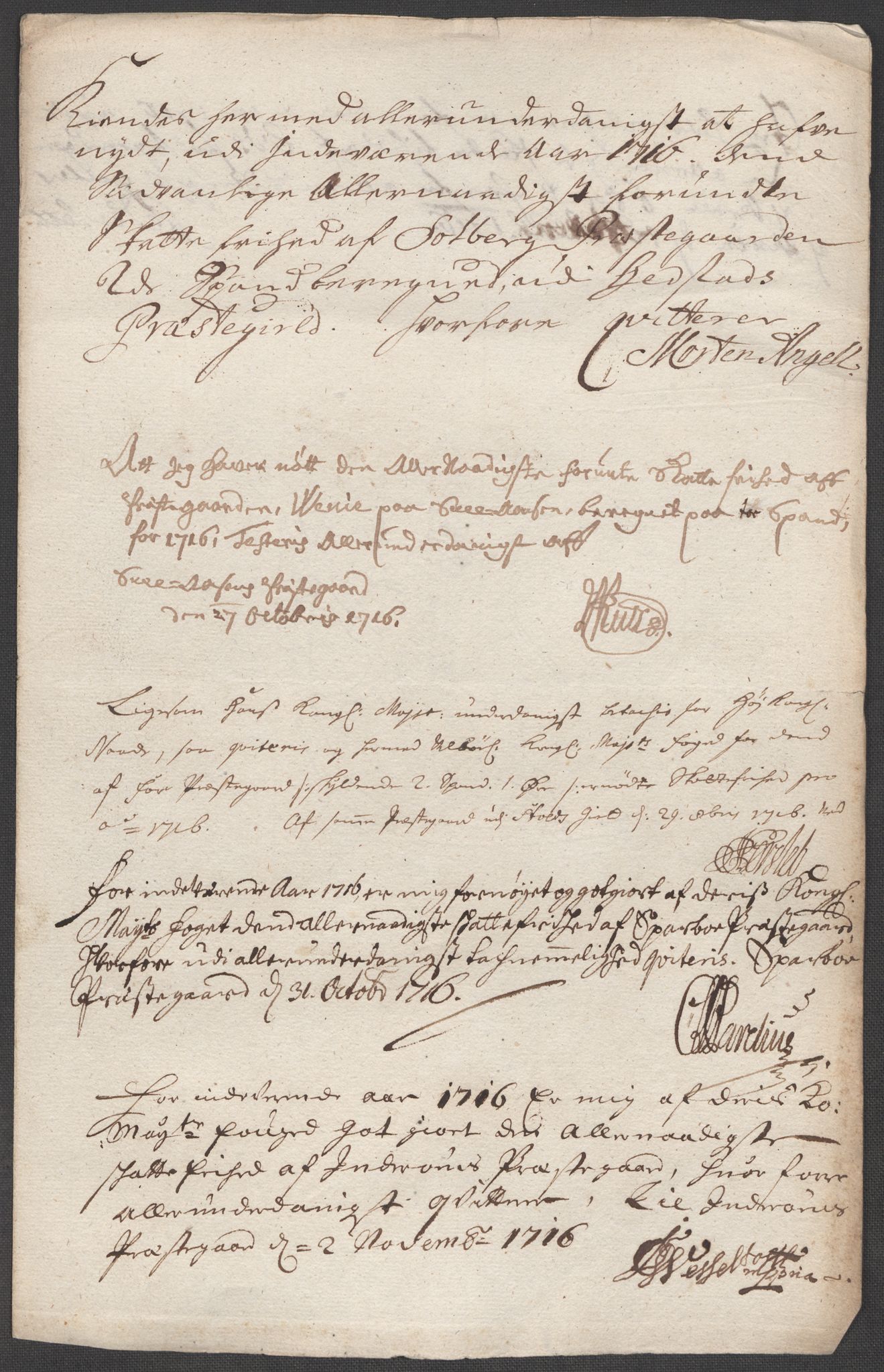 Rentekammeret inntil 1814, Reviderte regnskaper, Fogderegnskap, AV/RA-EA-4092/R63/L4324: Fogderegnskap Inderøy, 1716, s. 235