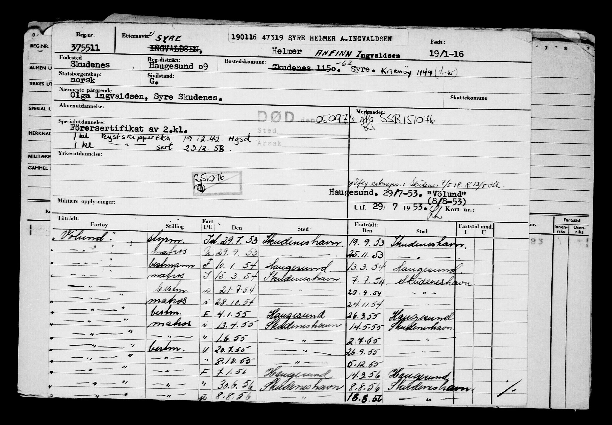 Direktoratet for sjømenn, AV/RA-S-3545/G/Gb/L0136: Hovedkort, 1916, s. 177