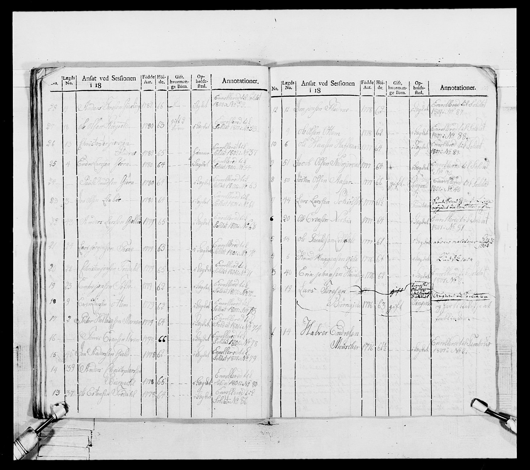 Generalitets- og kommissariatskollegiet, Det kongelige norske kommissariatskollegium, AV/RA-EA-5420/E/Eh/L0082: 2. Trondheimske nasjonale infanteriregiment, 1804, s. 181