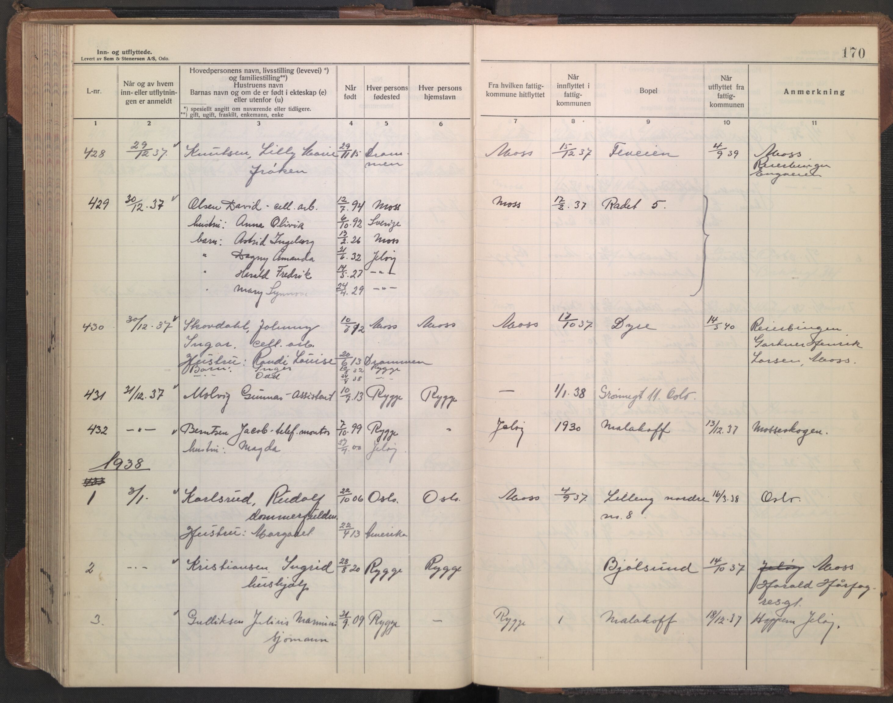 Rygge lensmannskontor, AV/SAO-A-10005/I/Ia/L0009: Flytteprotokoll, 1933-1938, s. 170