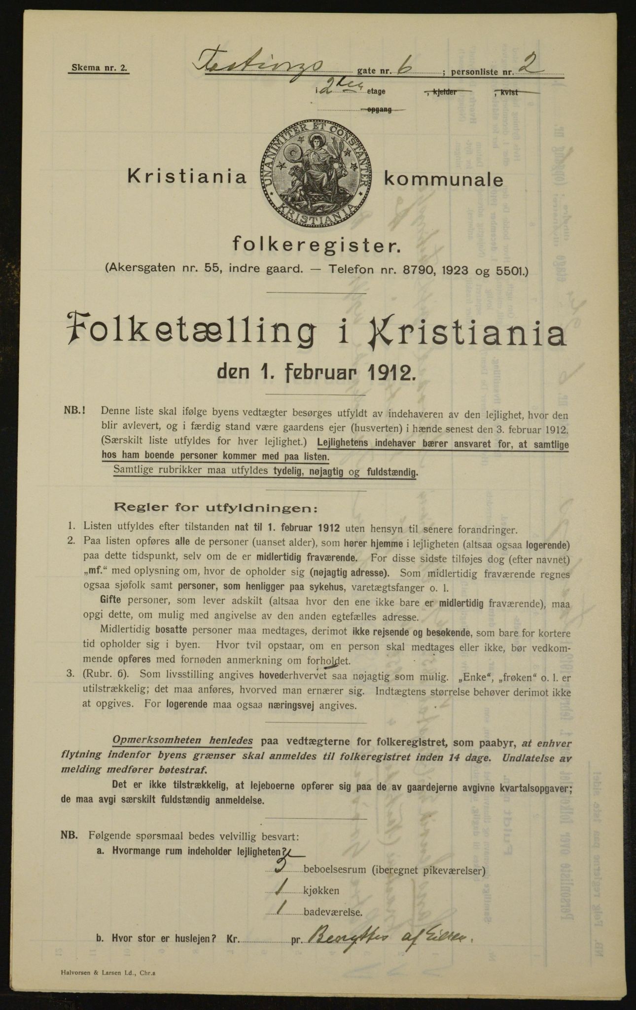 OBA, Kommunal folketelling 1.2.1912 for Kristiania, 1912, s. 23640