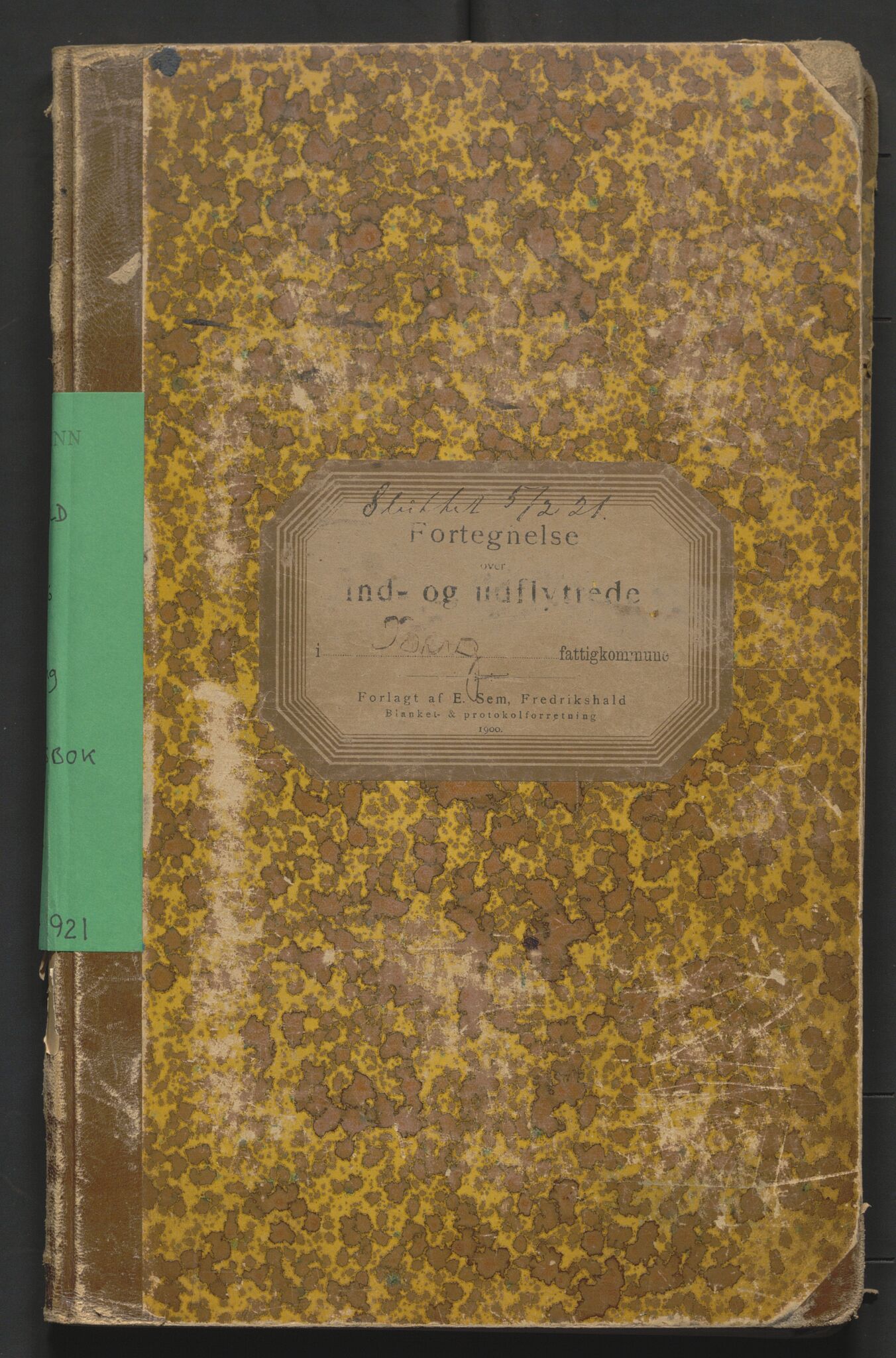 Berg lensmannskontor, AV/SAO-A-10263/I/Ia/L0004: Flytteprotokoll, 1918-1921