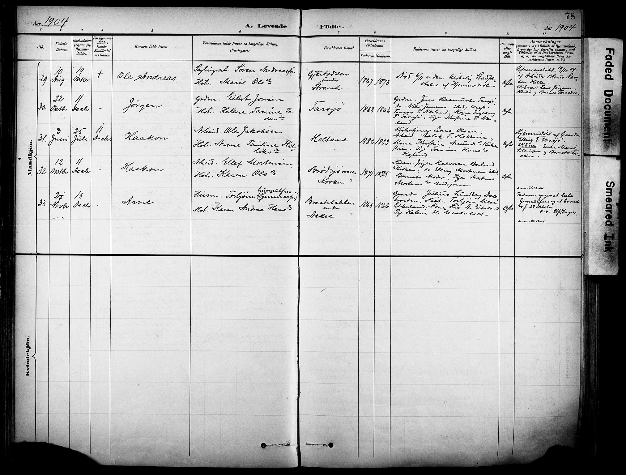 Sannidal kirkebøker, AV/SAKO-A-296/F/Fa/L0016: Ministerialbok nr. 16, 1895-1911, s. 78