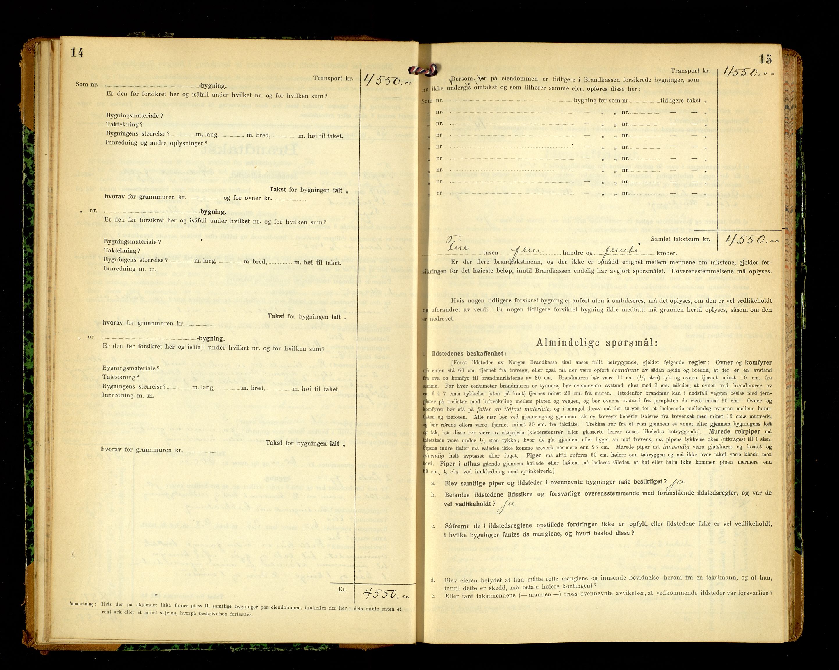 Norges Brannkasse, Trysil, AV/SAH-NBRANT-021/F/L0018: Branntakstprotokoll, 1919-1922