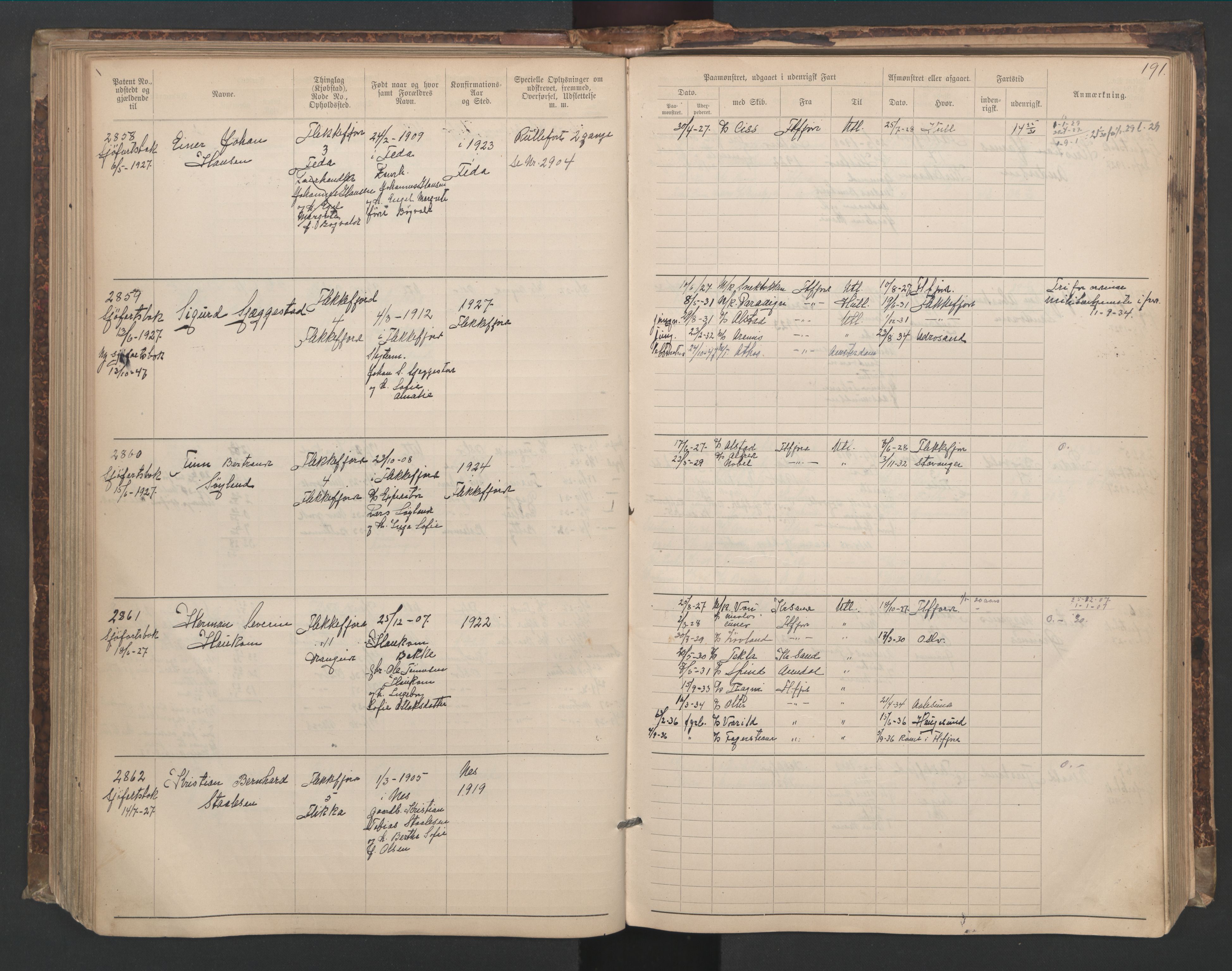 Flekkefjord mønstringskrets, SAK/2031-0018/F/Fa/L0006: Annotasjonsrulle nr 1916-2964 med register, Æ-3, 1891-1948, s. 222