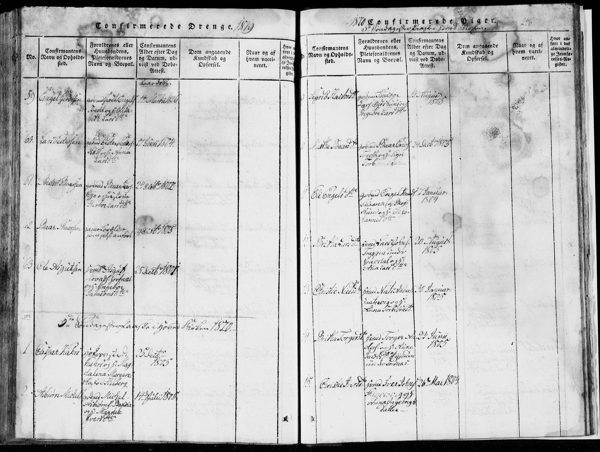 Strandebarm sokneprestembete, AV/SAB-A-78401/H/Hab: Klokkerbok nr. A  1, 1816-1826, s. 246