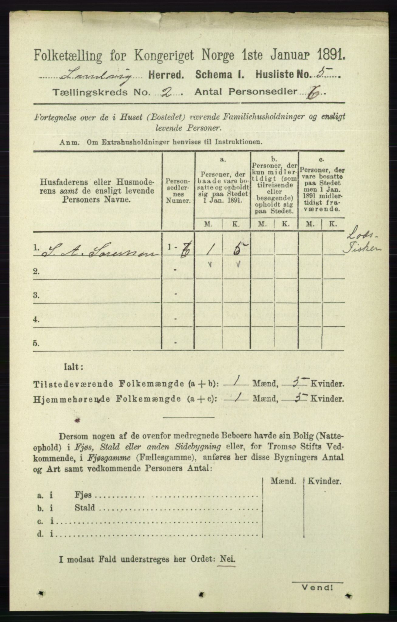 RA, Folketelling 1891 for 0924 Landvik herred, 1891, s. 247