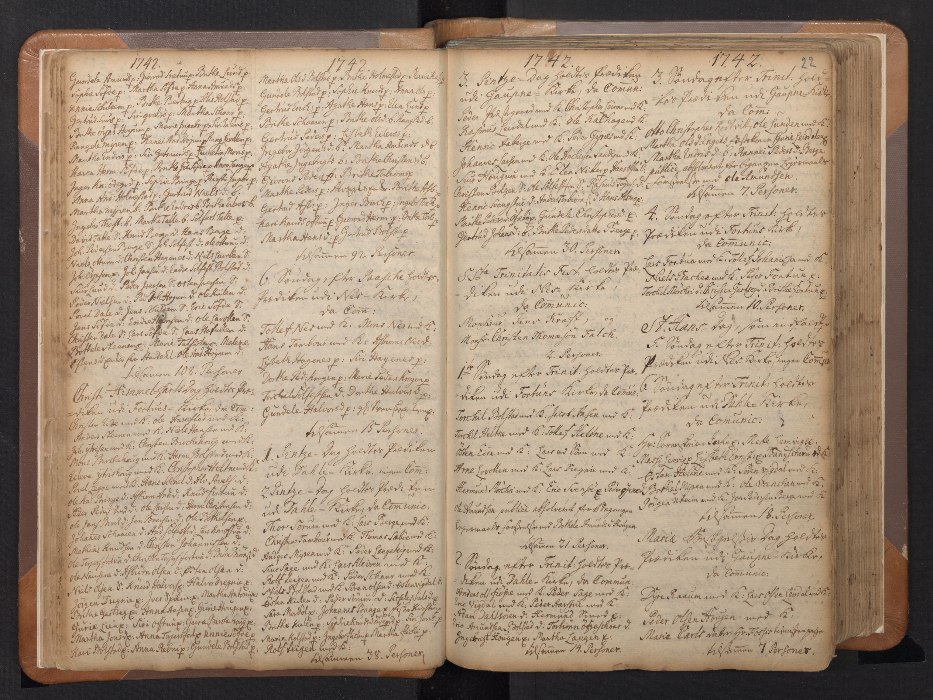 Luster sokneprestembete, AV/SAB-A-81101/H/Haa/Haaa/L0002: Ministerialbok nr. A 2, 1751-1796, s. 21b-22a