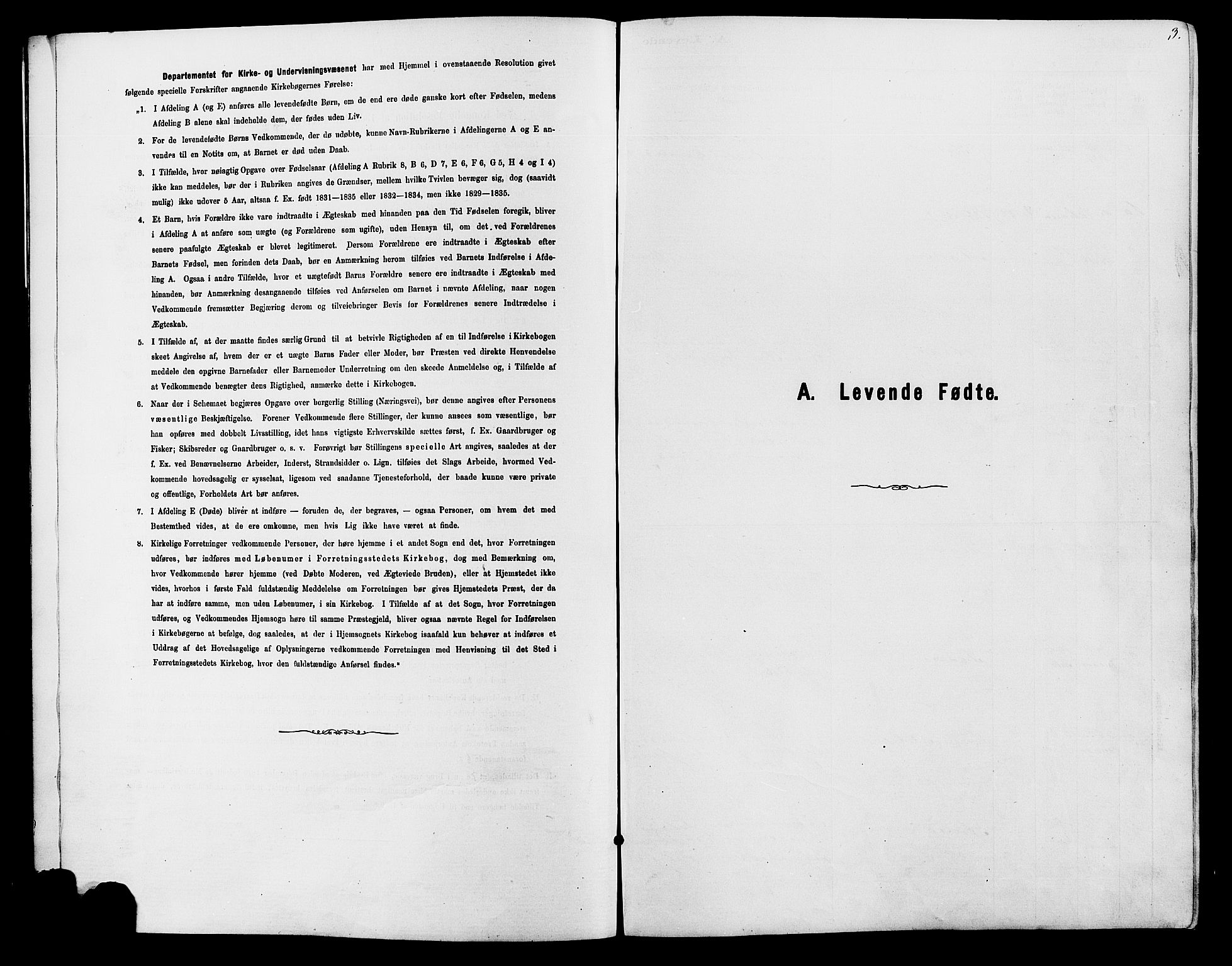 Holum sokneprestkontor, SAK/1111-0022/F/Fb/Fbc/L0003: Klokkerbok nr. B 3, 1882-1908, s. 3