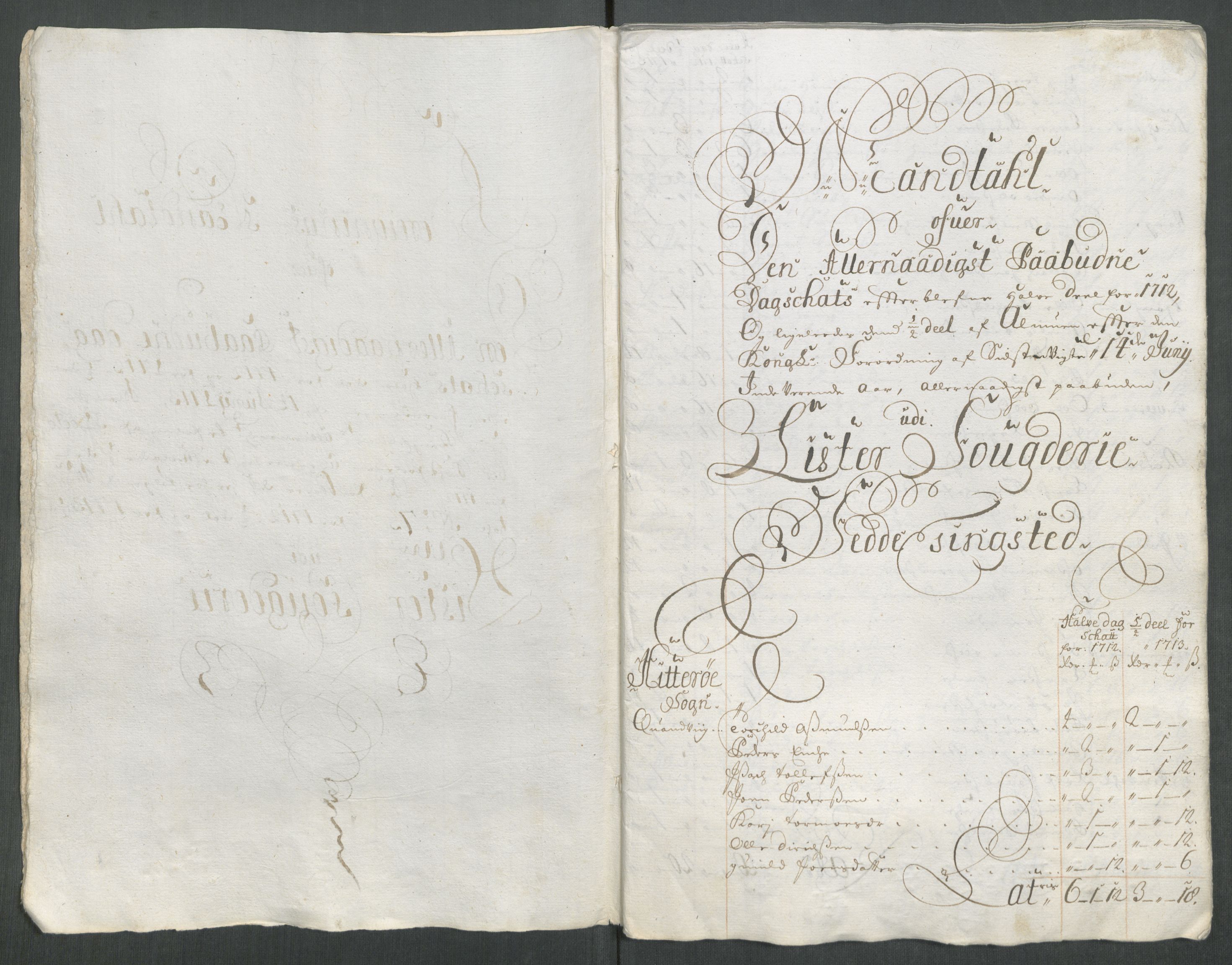 Rentekammeret inntil 1814, Reviderte regnskaper, Fogderegnskap, AV/RA-EA-4092/R43/L2556: Fogderegnskap Lista og Mandal, 1713, s. 183