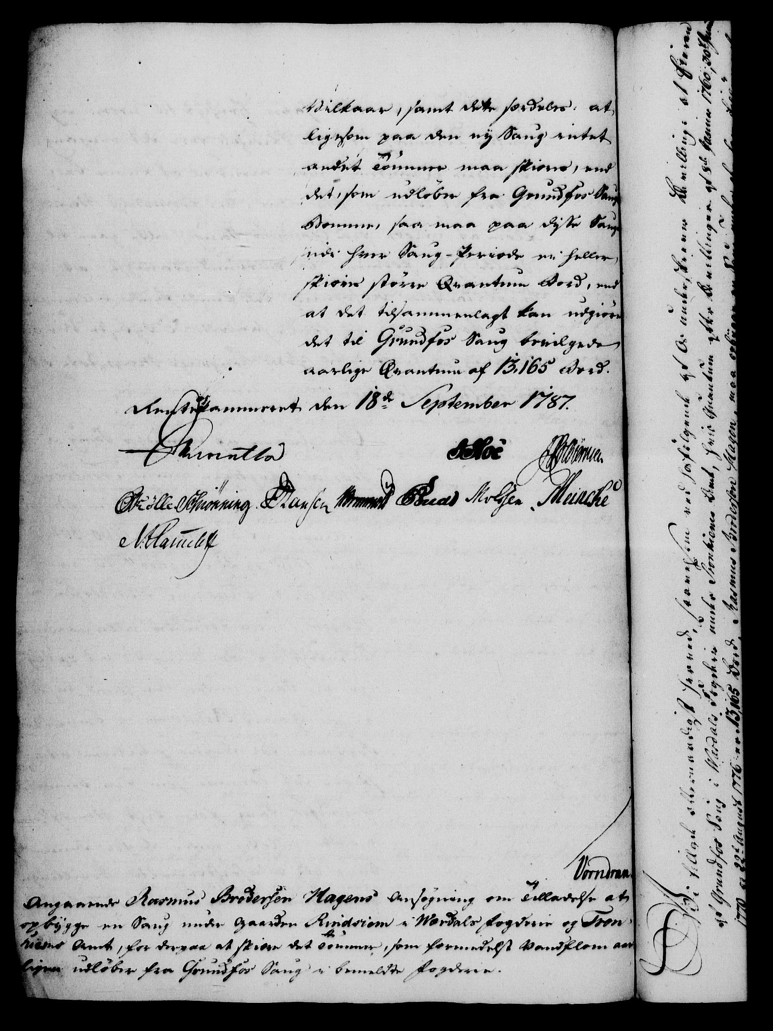 Rentekammeret, Kammerkanselliet, RA/EA-3111/G/Gf/Gfa/L0069: Norsk relasjons- og resolusjonsprotokoll (merket RK 52.69), 1787, s. 1039
